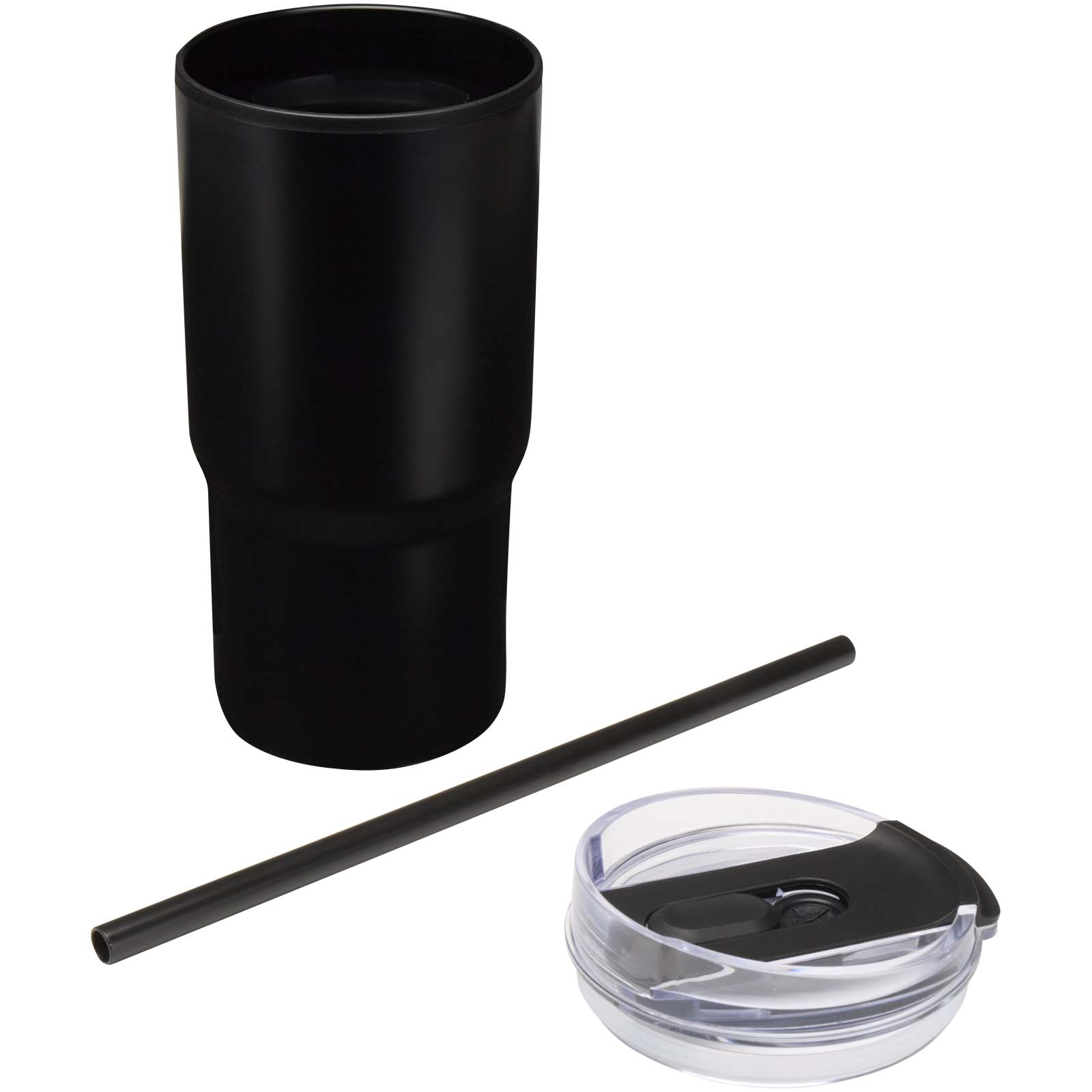 Bicchiere termico in materiale riciclato RCS a doppia parete con cannuccia da 540 ml Westin