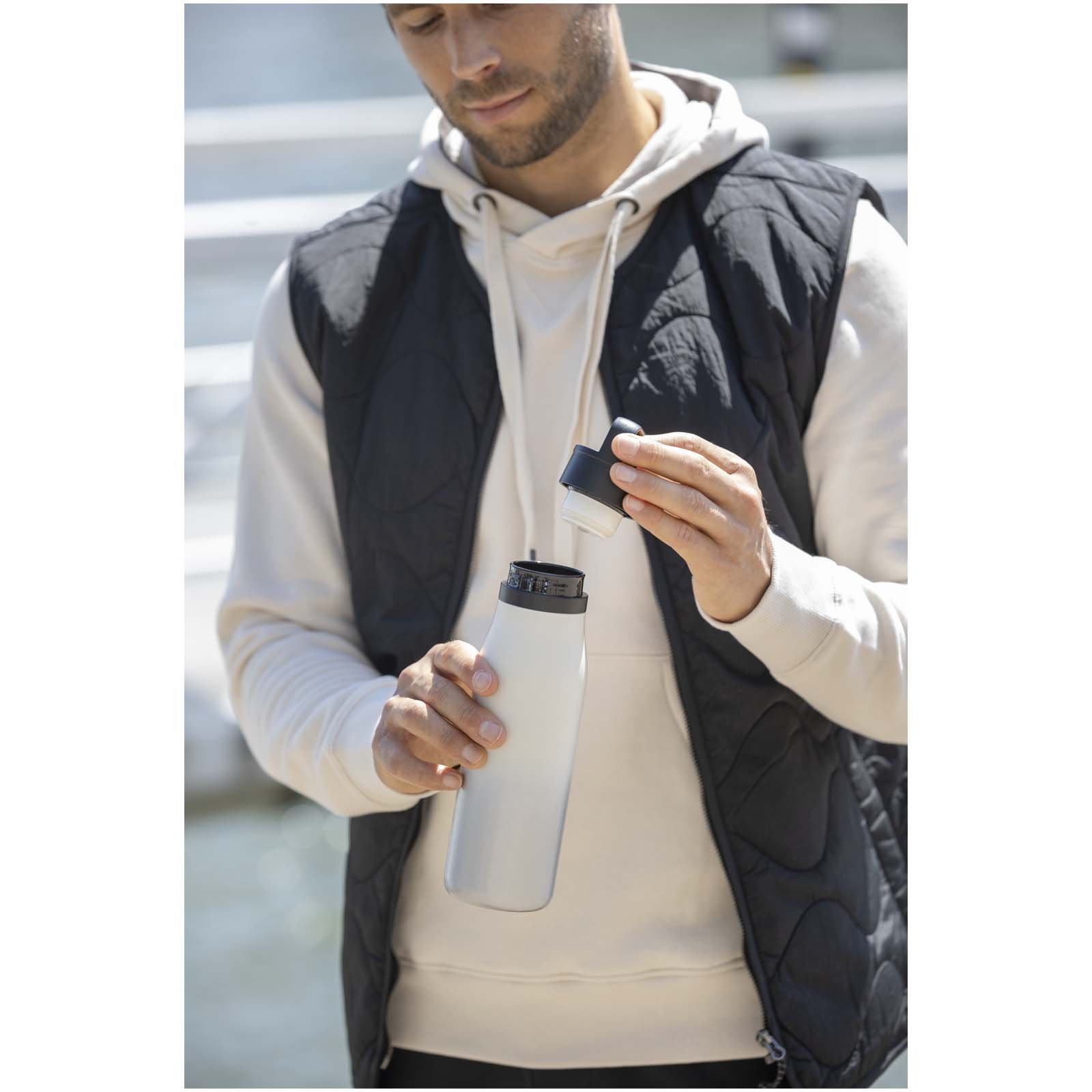 Bicchiere termico in acciaio inossidabile riciclato RCS a doppia parete da 500 ml SMART