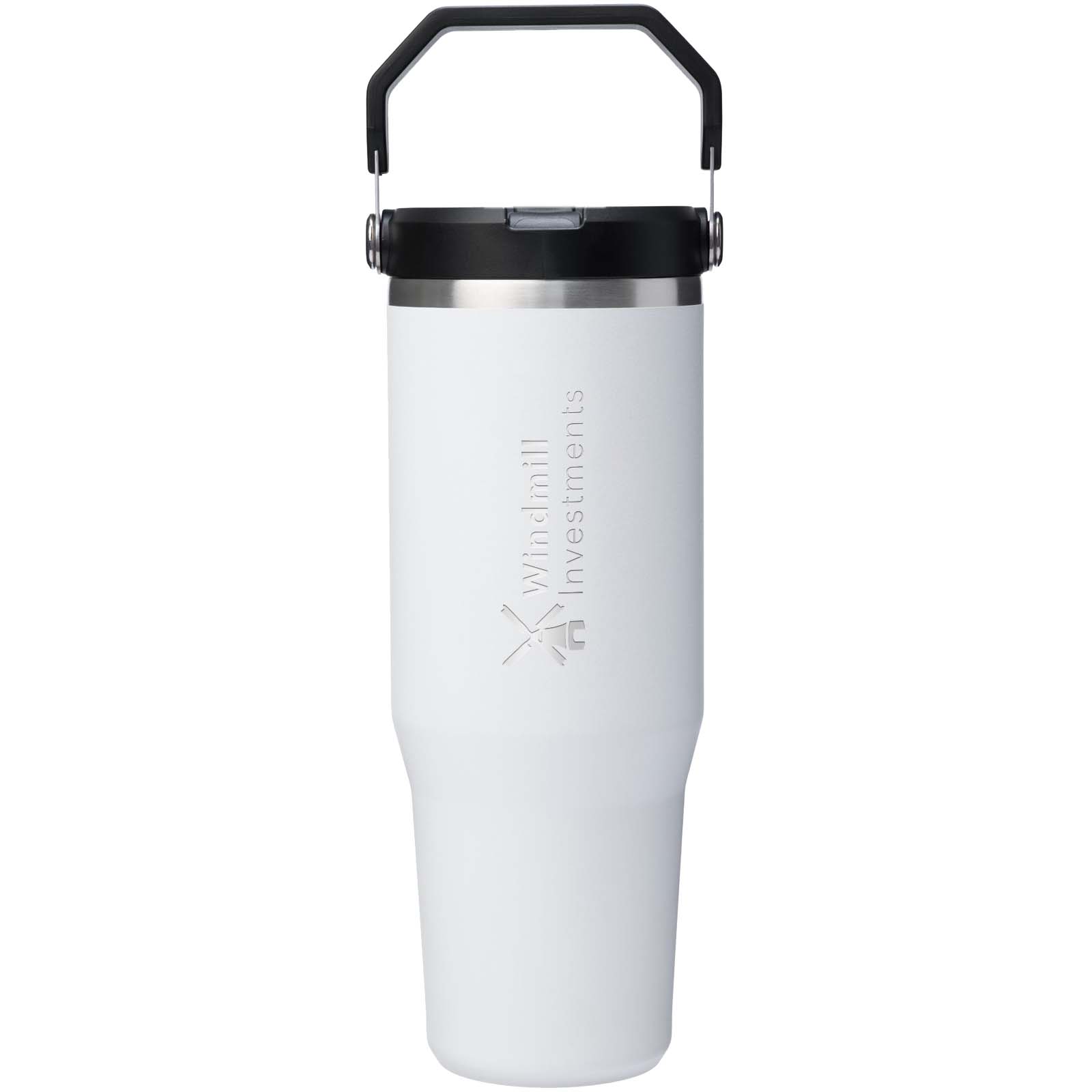 Bicchiere isolato Stanley IceFlow™ 2.0 da 890 ml in acciaio inox con cannuccia ribaltabile
