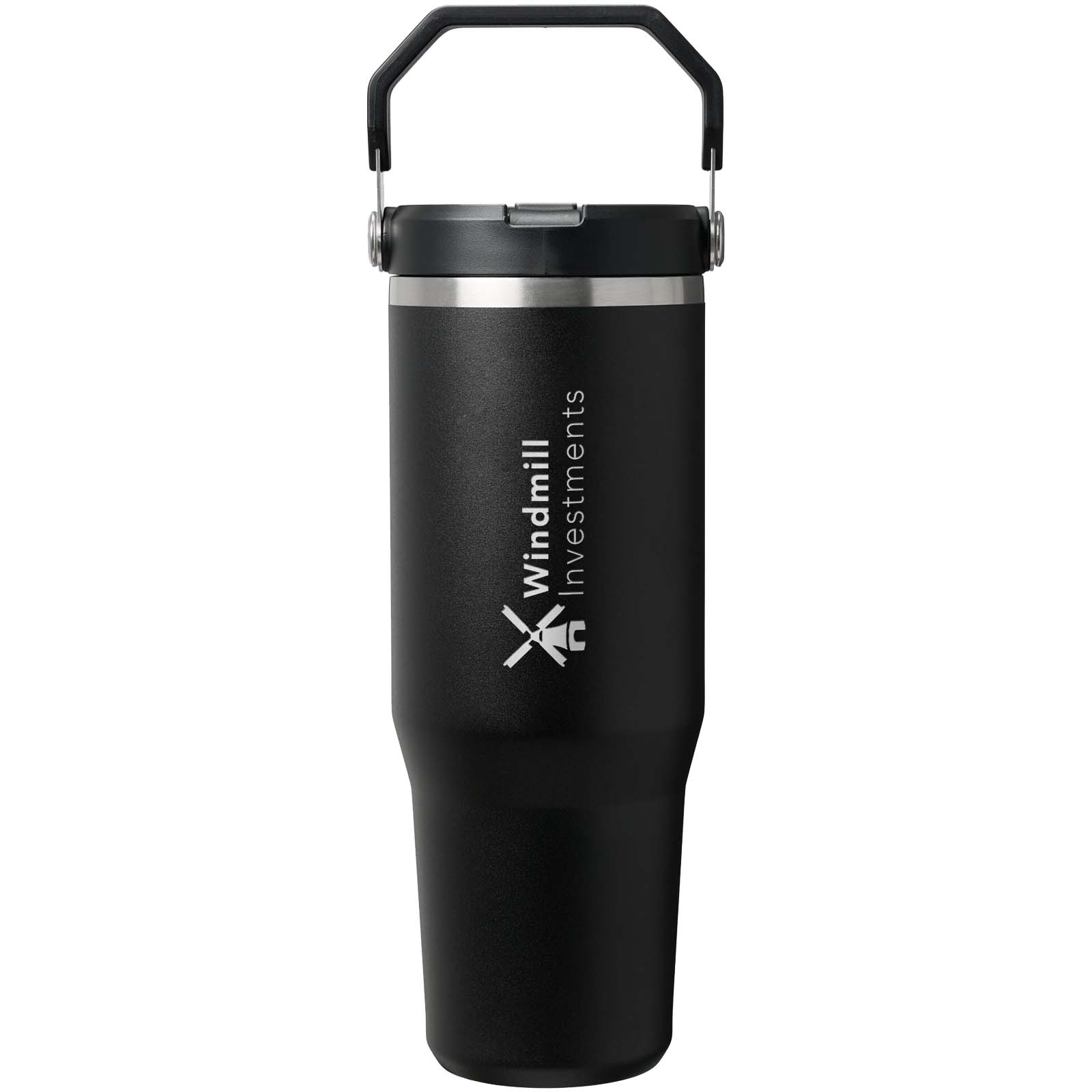 Bicchiere isolato Stanley IceFlow™ 2.0 da 890 ml in acciaio inox con cannuccia ribaltabile