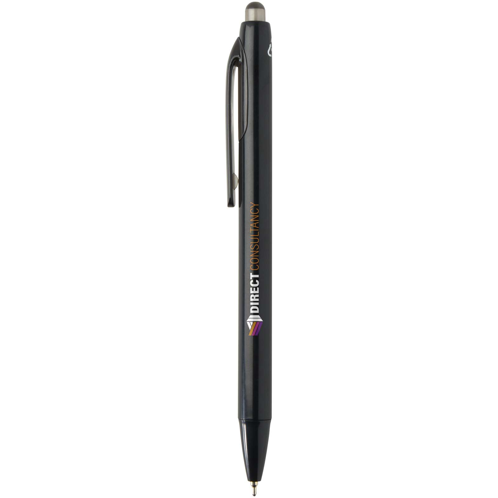 Penna a sfera a doppia iniezione in materiale riciclato certificato RCS (inchiostro blu) Glen
