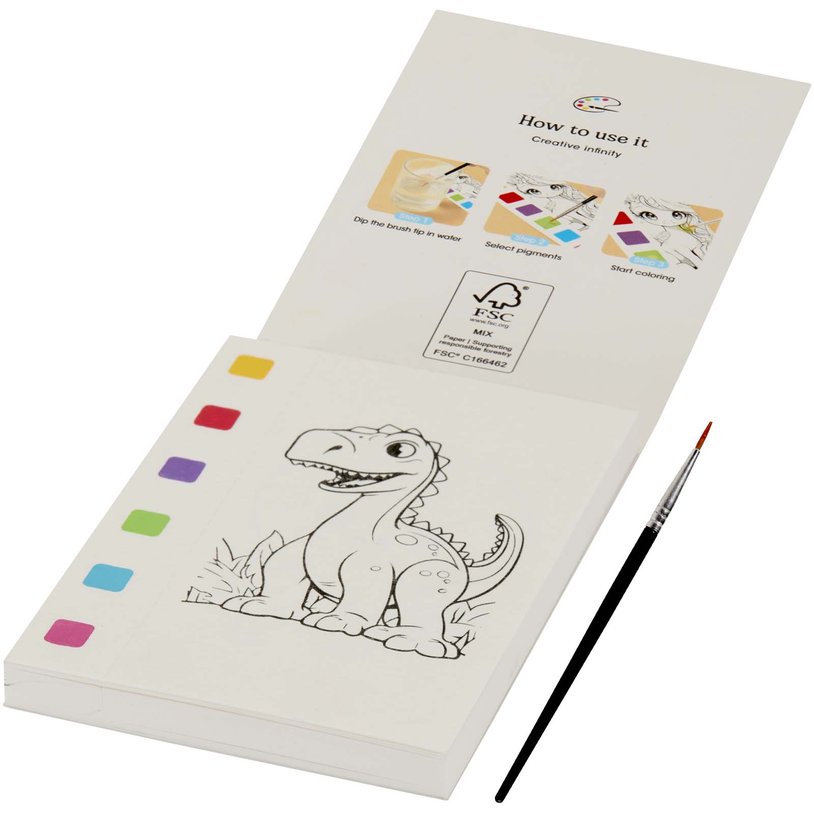 Libro da colorare e set di pennarelli acquerellabili Quell