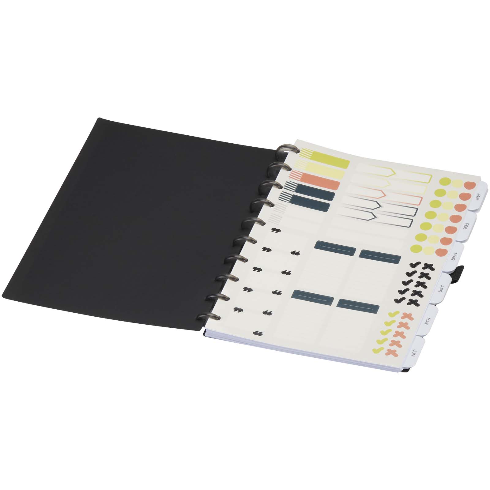 Agenda con copertina flessibile e sistema a anelli SMART