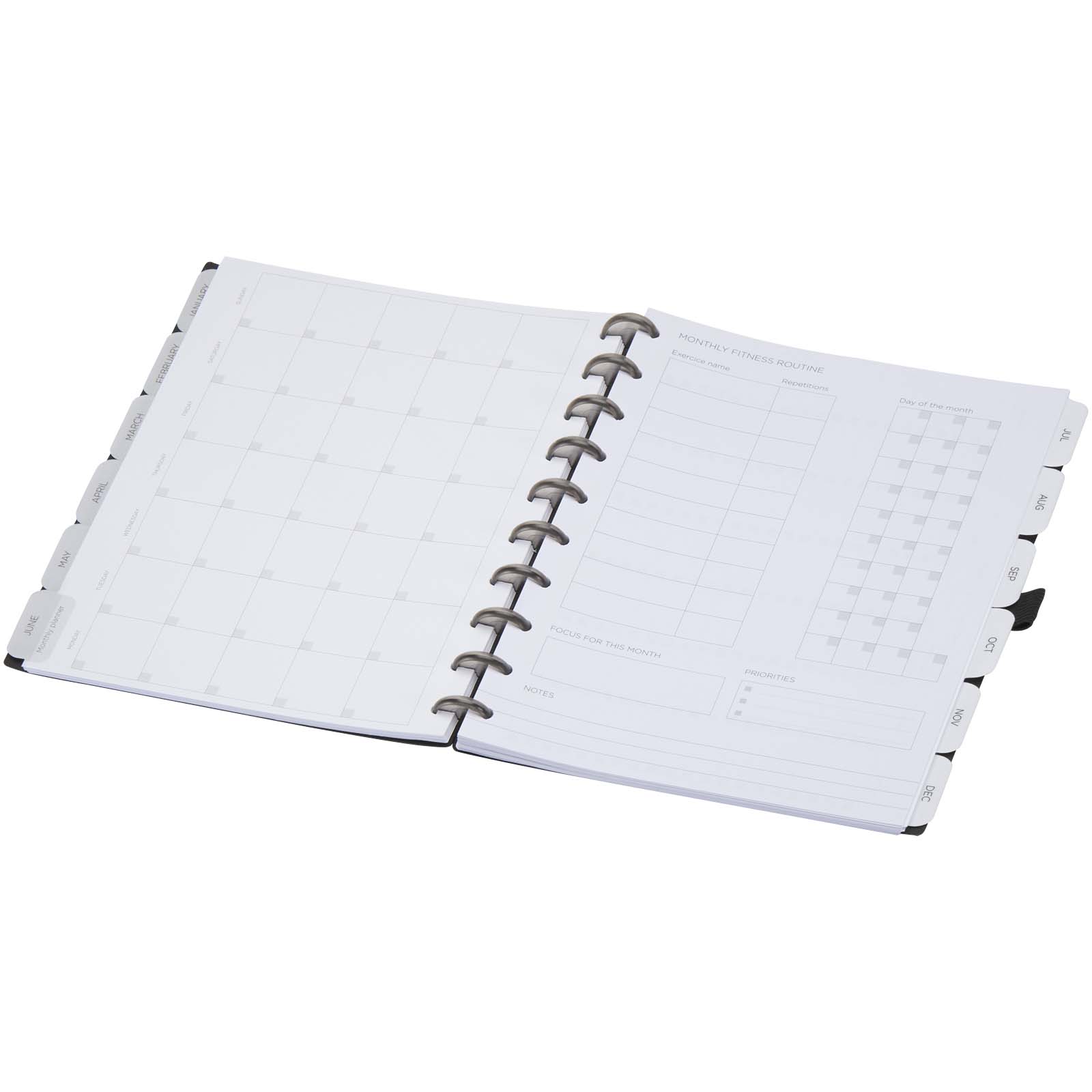 Agenda con copertina flessibile e sistema a anelli SMART