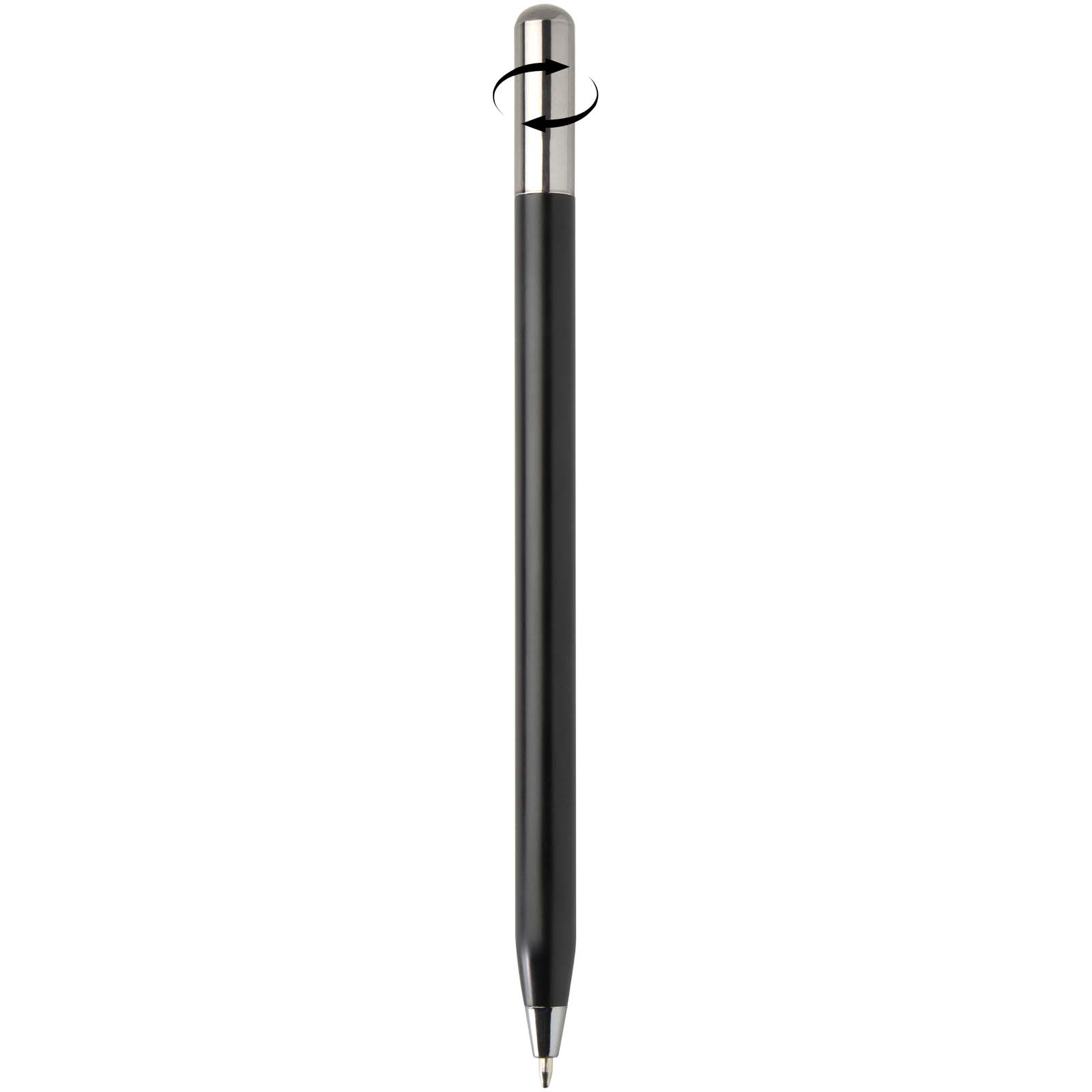 Penna a sfera a rotazione in alluminio riciclato SMART (inchiostro nero)