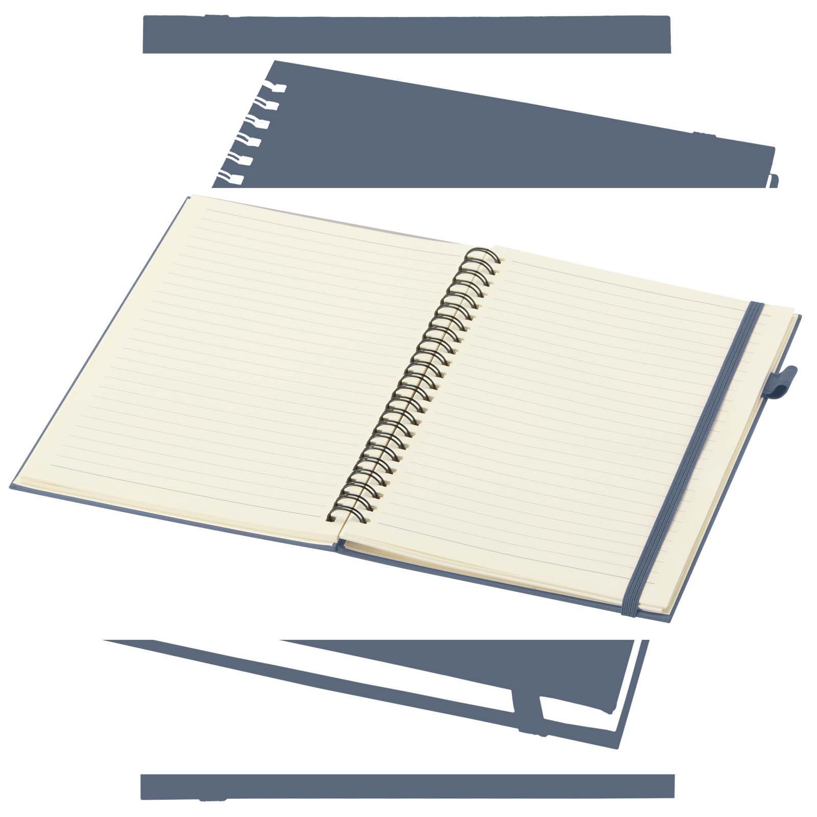 Quaderno A5 a spirale con copertina rigida in plastica riciclata Liss