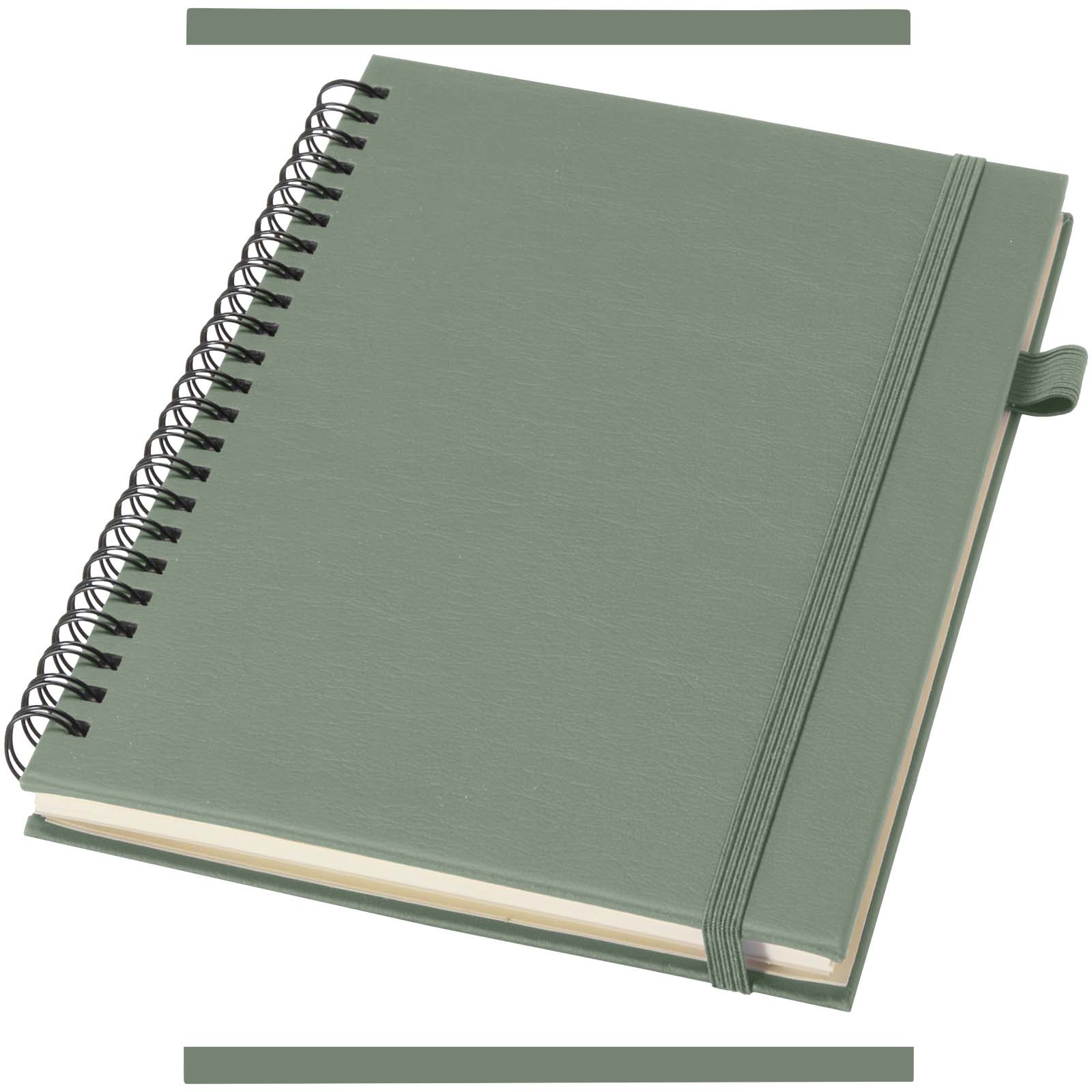 Quaderno A5 a spirale con copertina rigida in plastica riciclata Liss