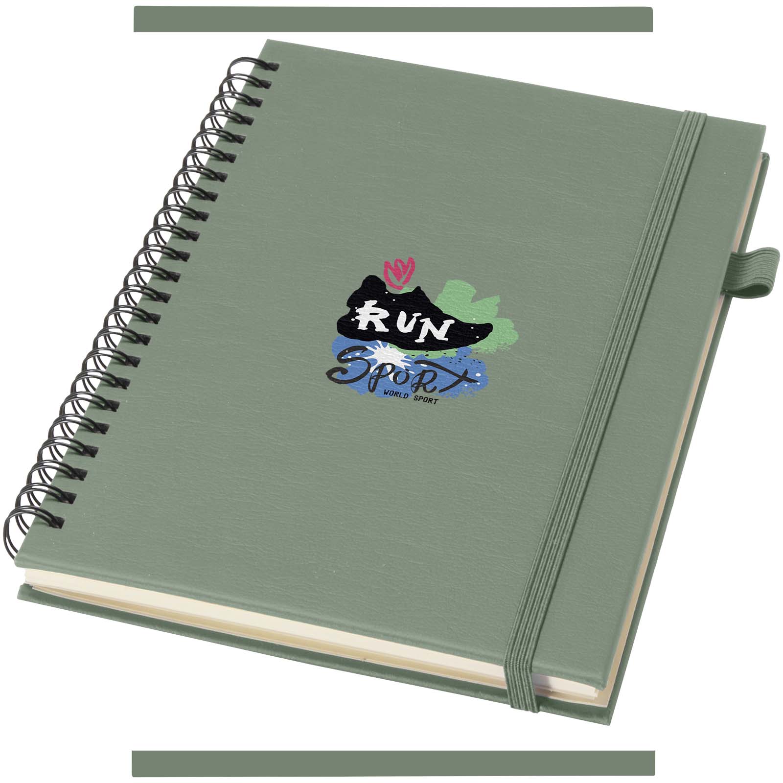 Quaderno A5 a spirale con copertina rigida in plastica riciclata Liss