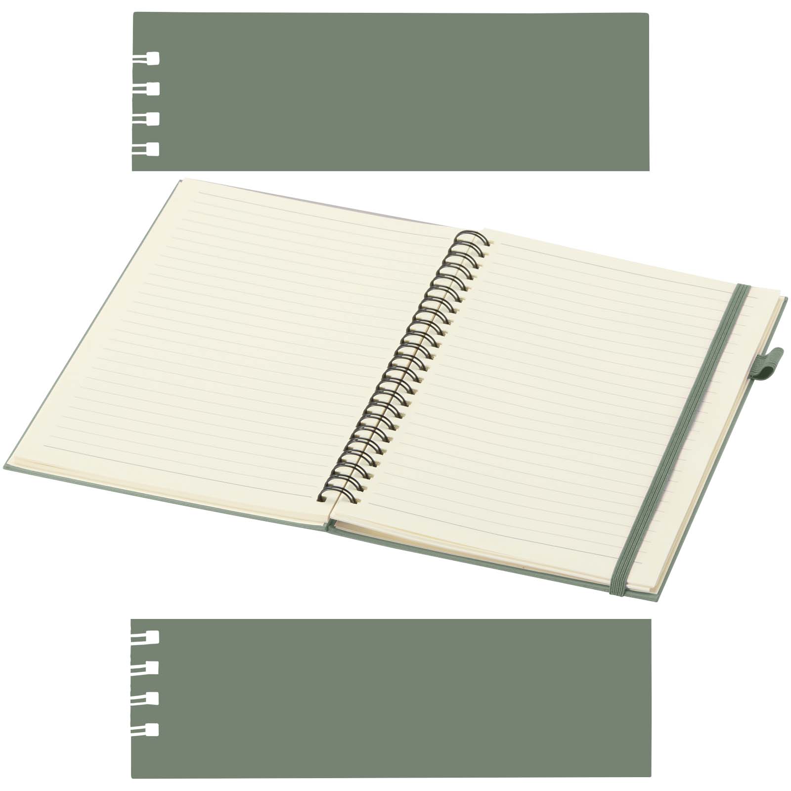 Quaderno A5 a spirale con copertina rigida in plastica riciclata Liss