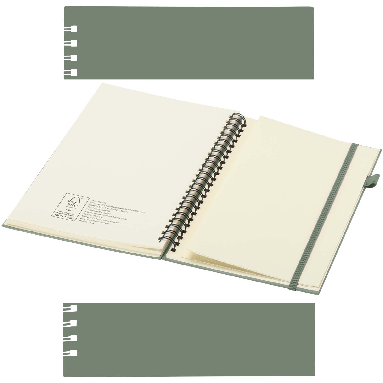 Quaderno A5 a spirale con copertina rigida in plastica riciclata Liss