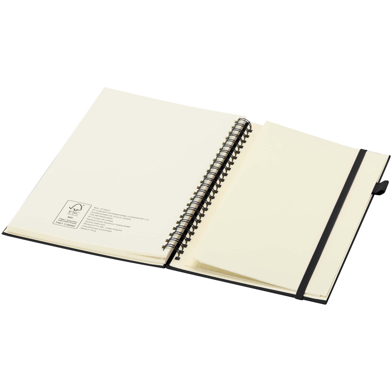 Quaderno A5 a spirale con copertina rigida in plastica riciclata Liss