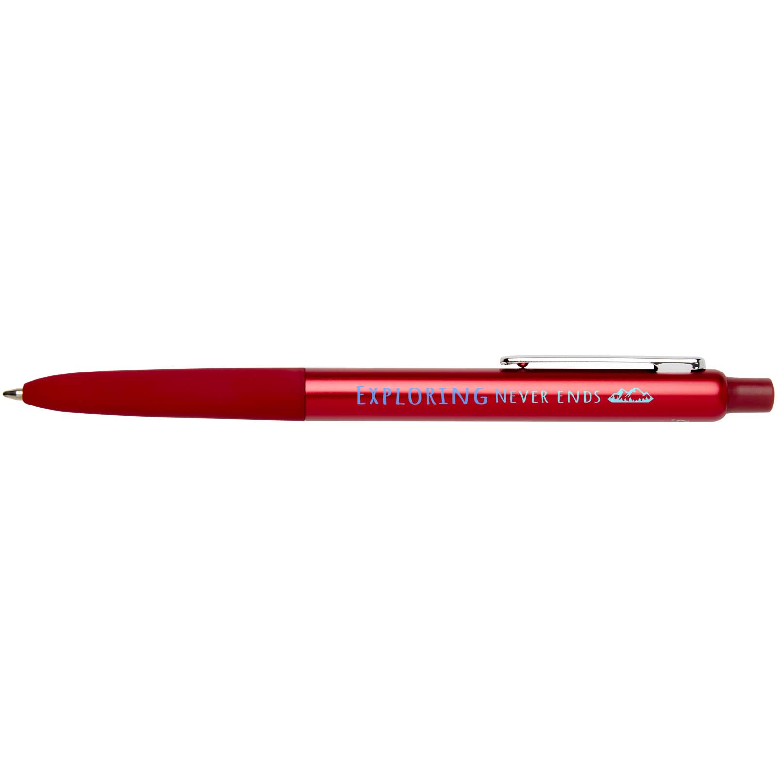 Penna a sfera a scatto in alluminio riciclato con finitura anodizzata Soffit (inchiostro blu)