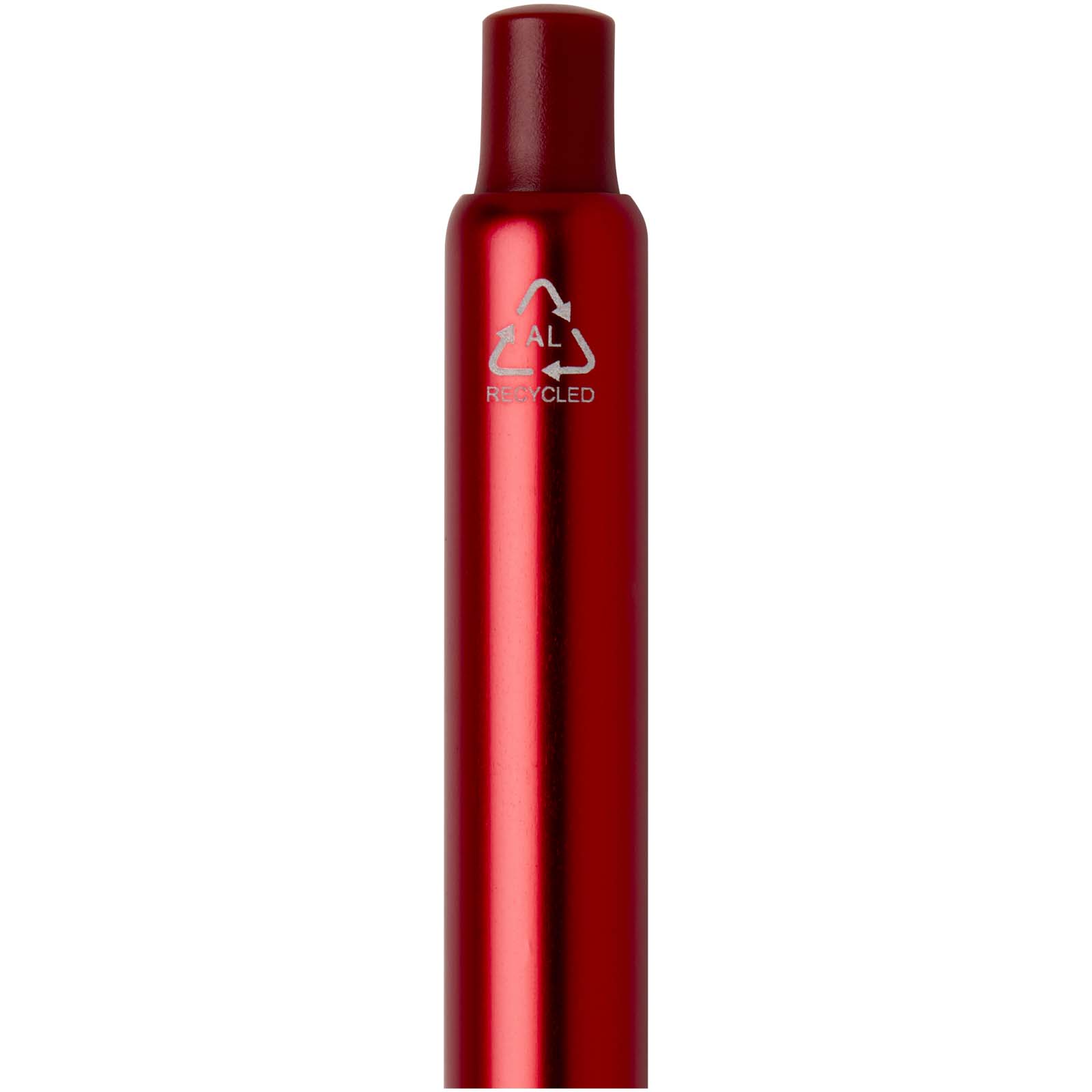 Penna a sfera a scatto in alluminio riciclato con finitura anodizzata Soffit (inchiostro blu)