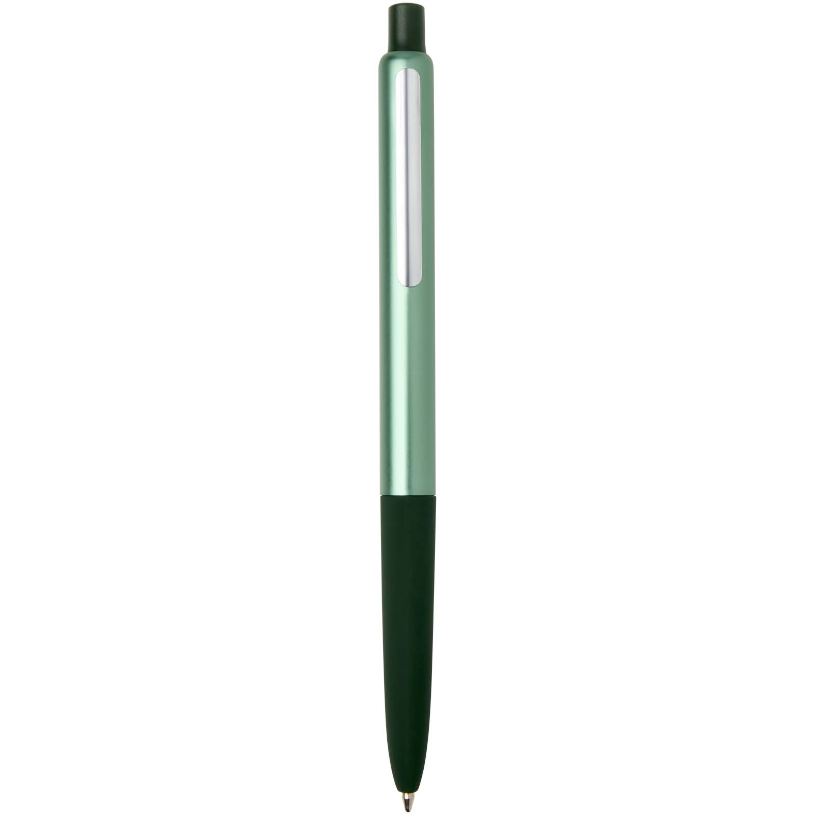 Penna a sfera a scatto in alluminio riciclato con finitura anodizzata Soffit (inchiostro blu)