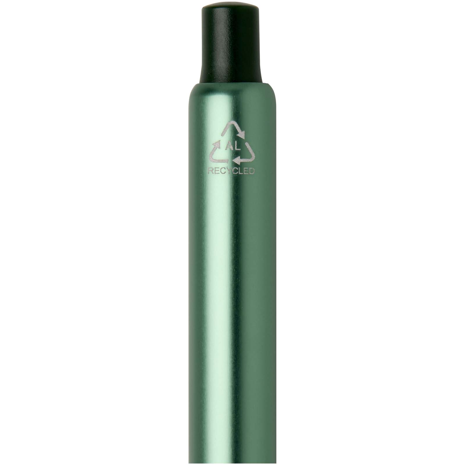 Penna a sfera a scatto in alluminio riciclato con finitura anodizzata Soffit (inchiostro blu)