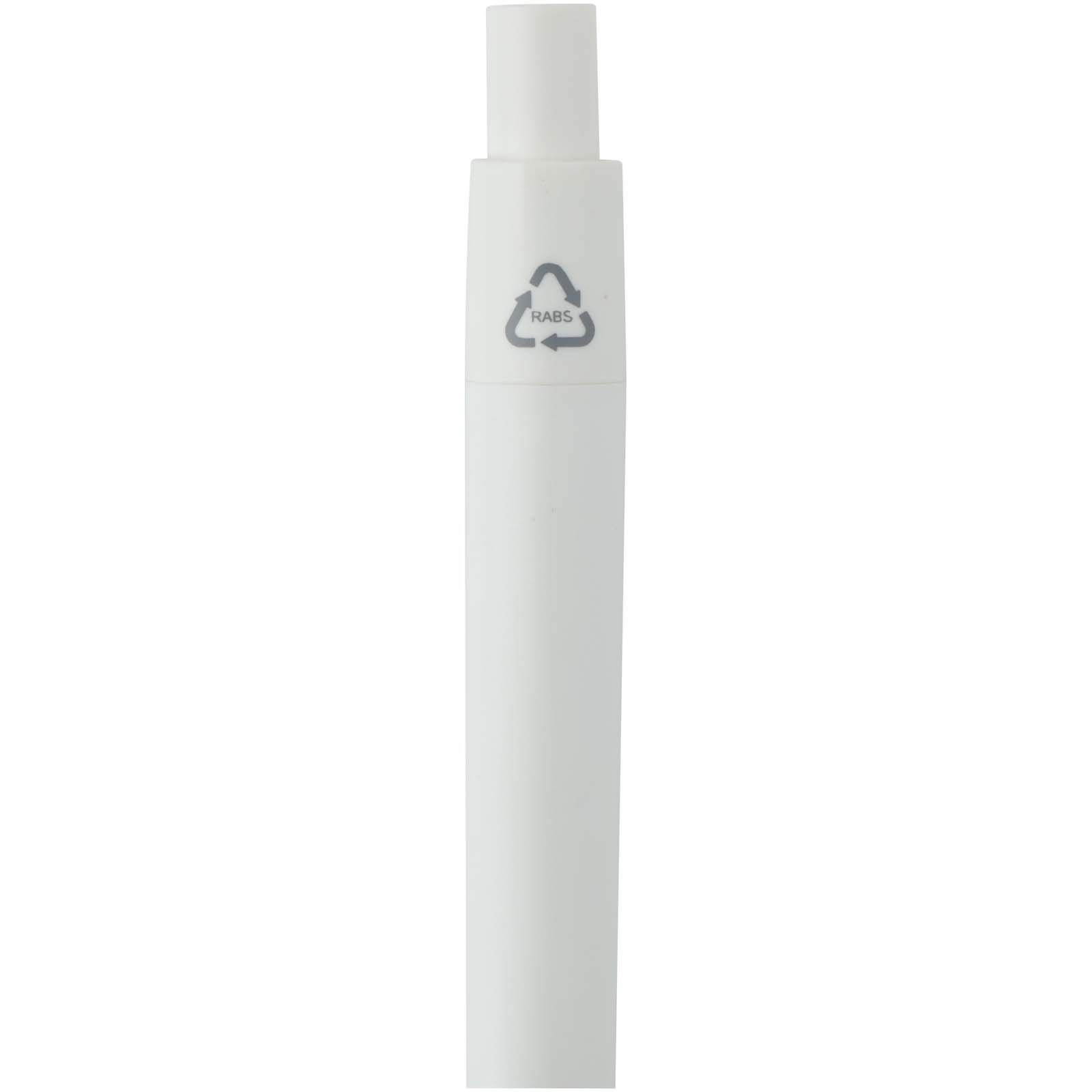 Mini penna a sfera in plastica riciclata Ramin (inchiostro blu)