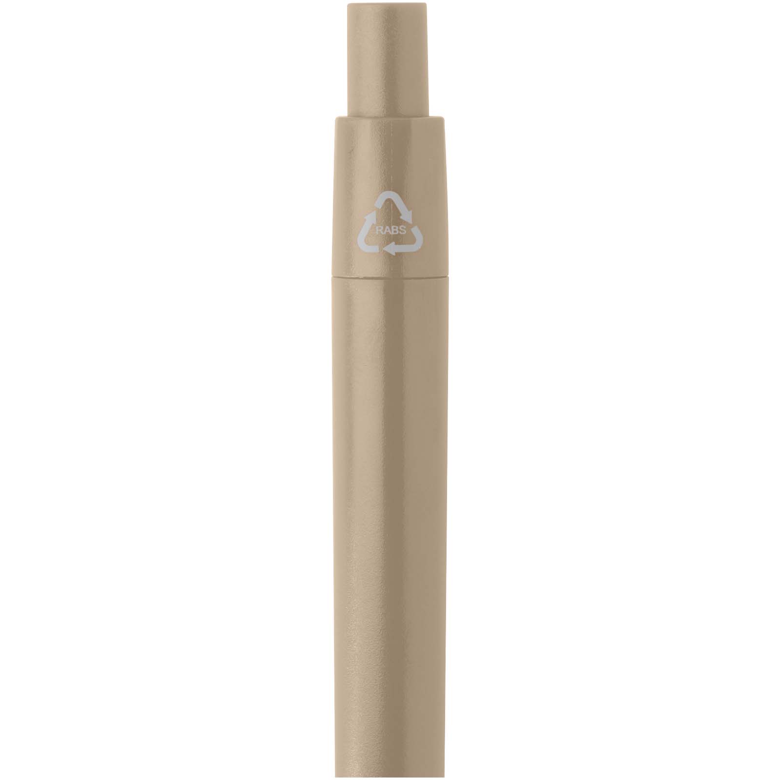 Mini penna a sfera in plastica riciclata Ramin (inchiostro blu)
