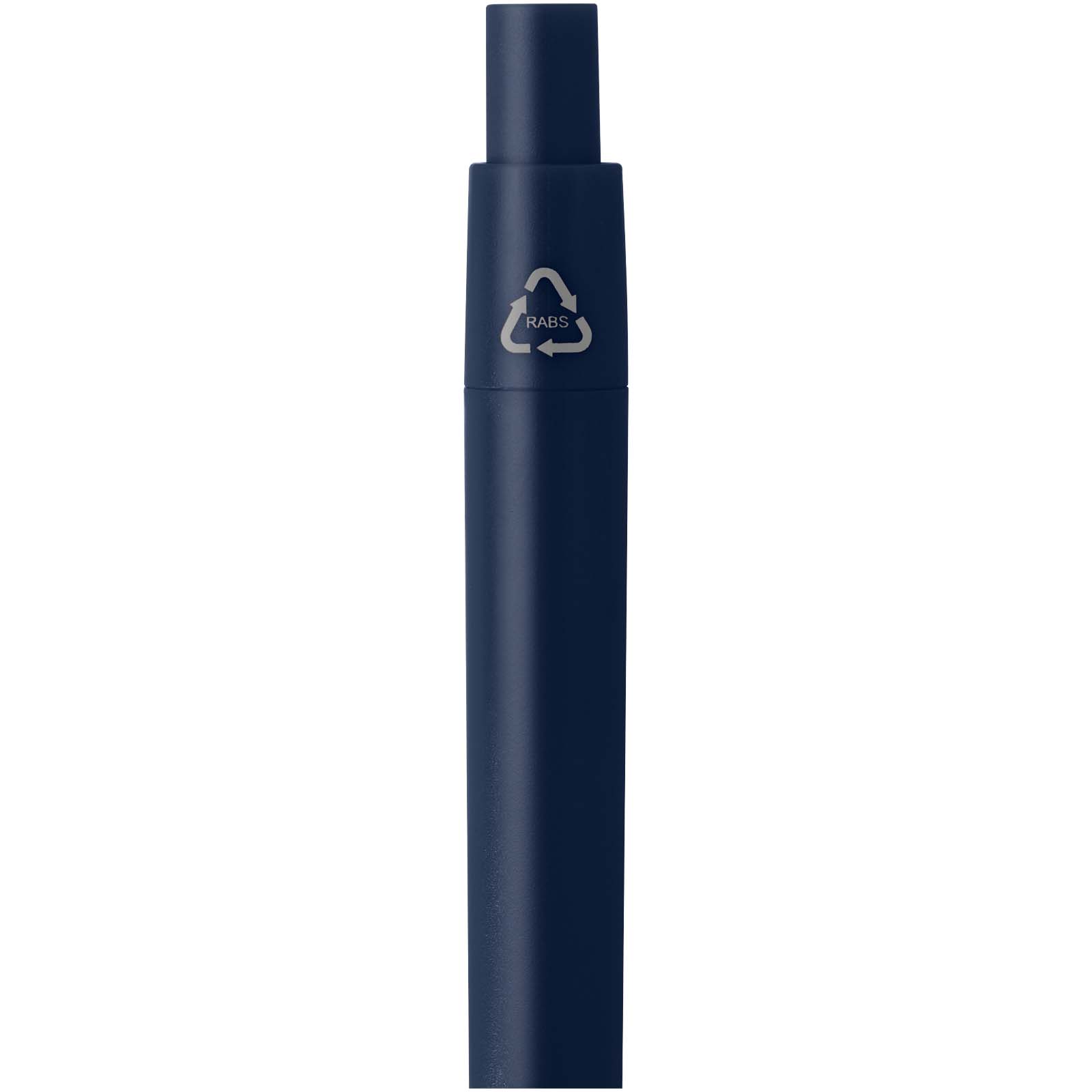 Mini penna a sfera in plastica riciclata Ramin (inchiostro blu)