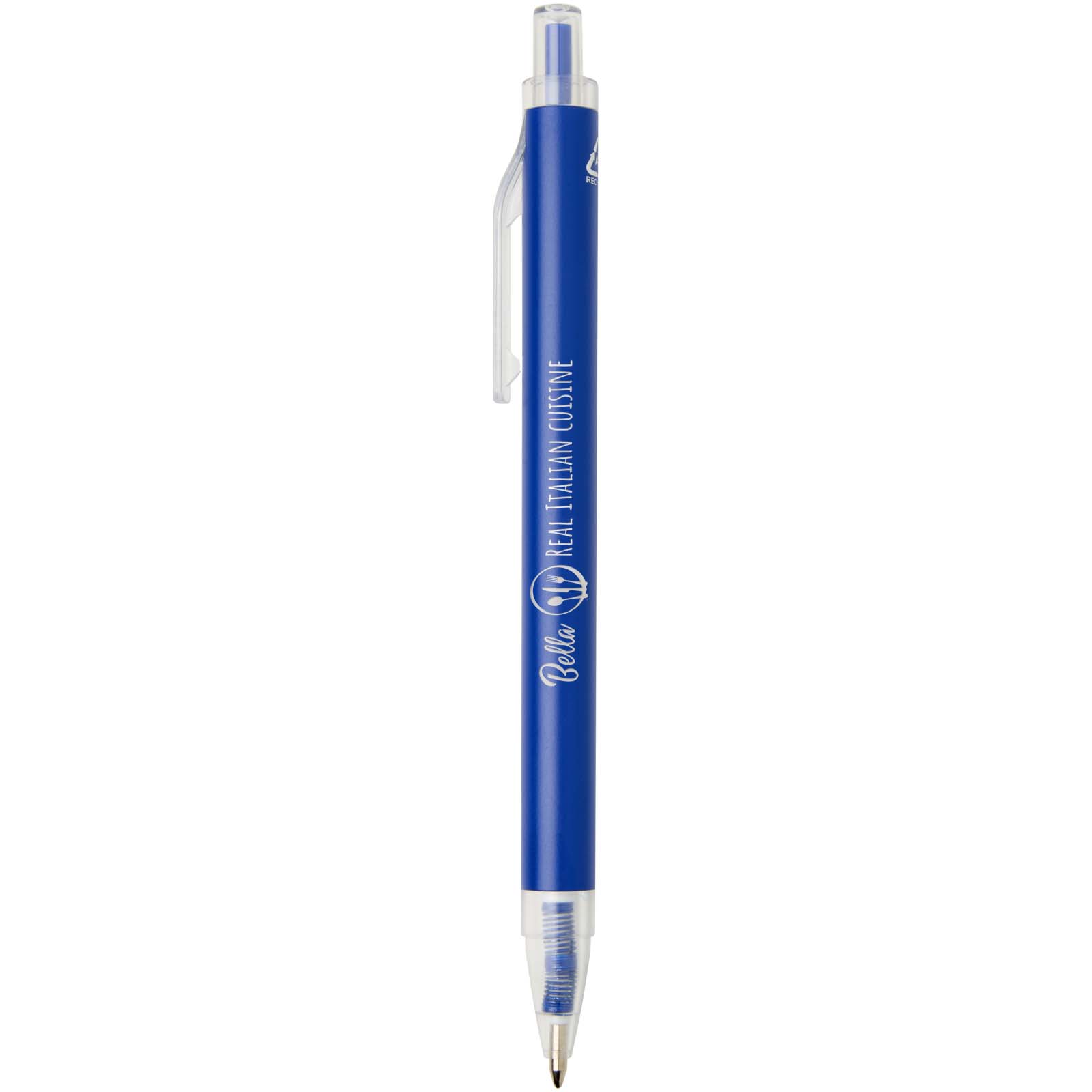 Penna a sfera in alluminio riciclato Spectrum (inchiostro blu)