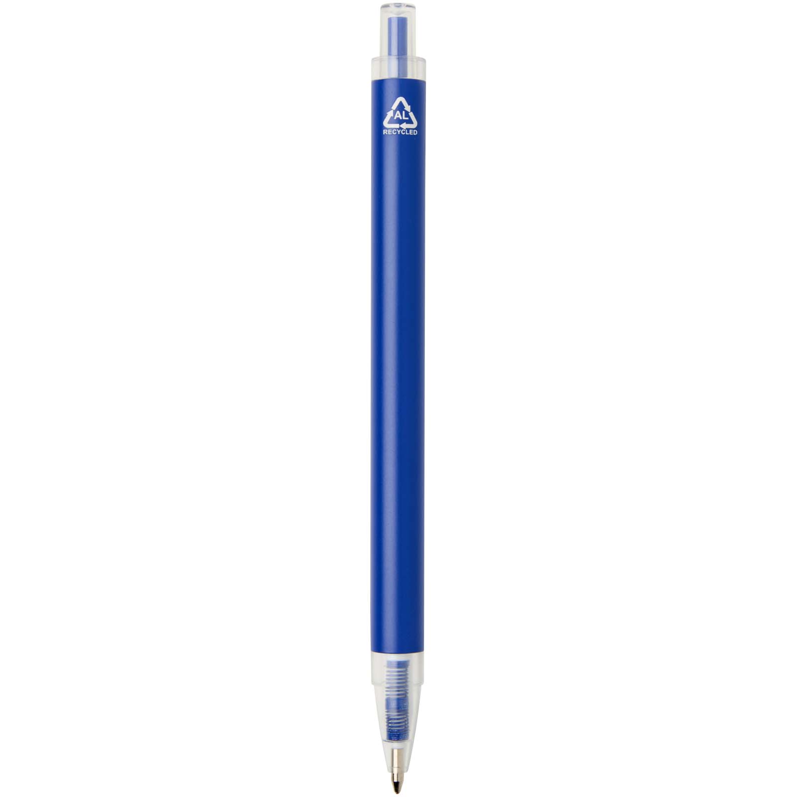 Penna a sfera in alluminio riciclato Spectrum (inchiostro blu)