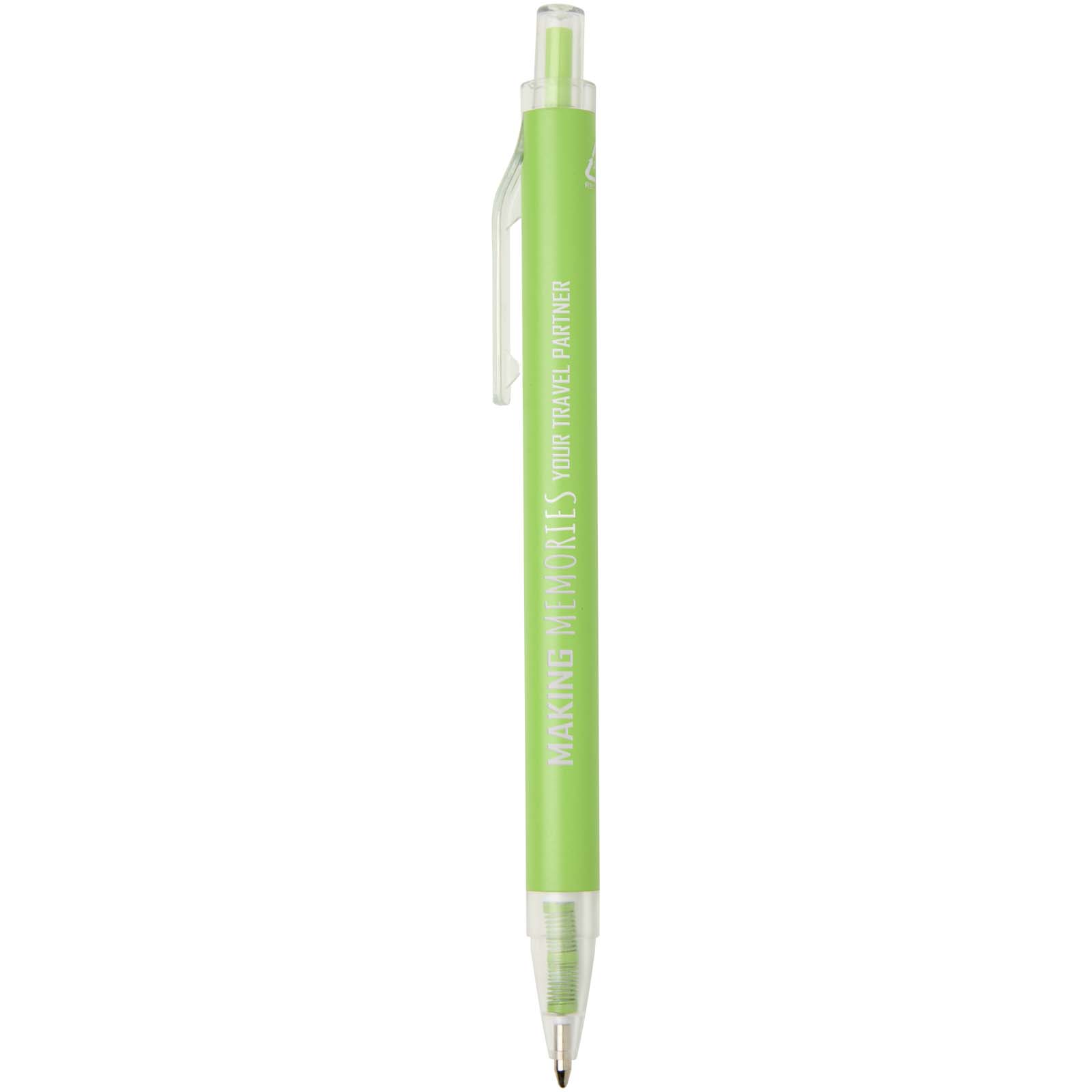 Penna a sfera in alluminio riciclato Spectrum (inchiostro blu)