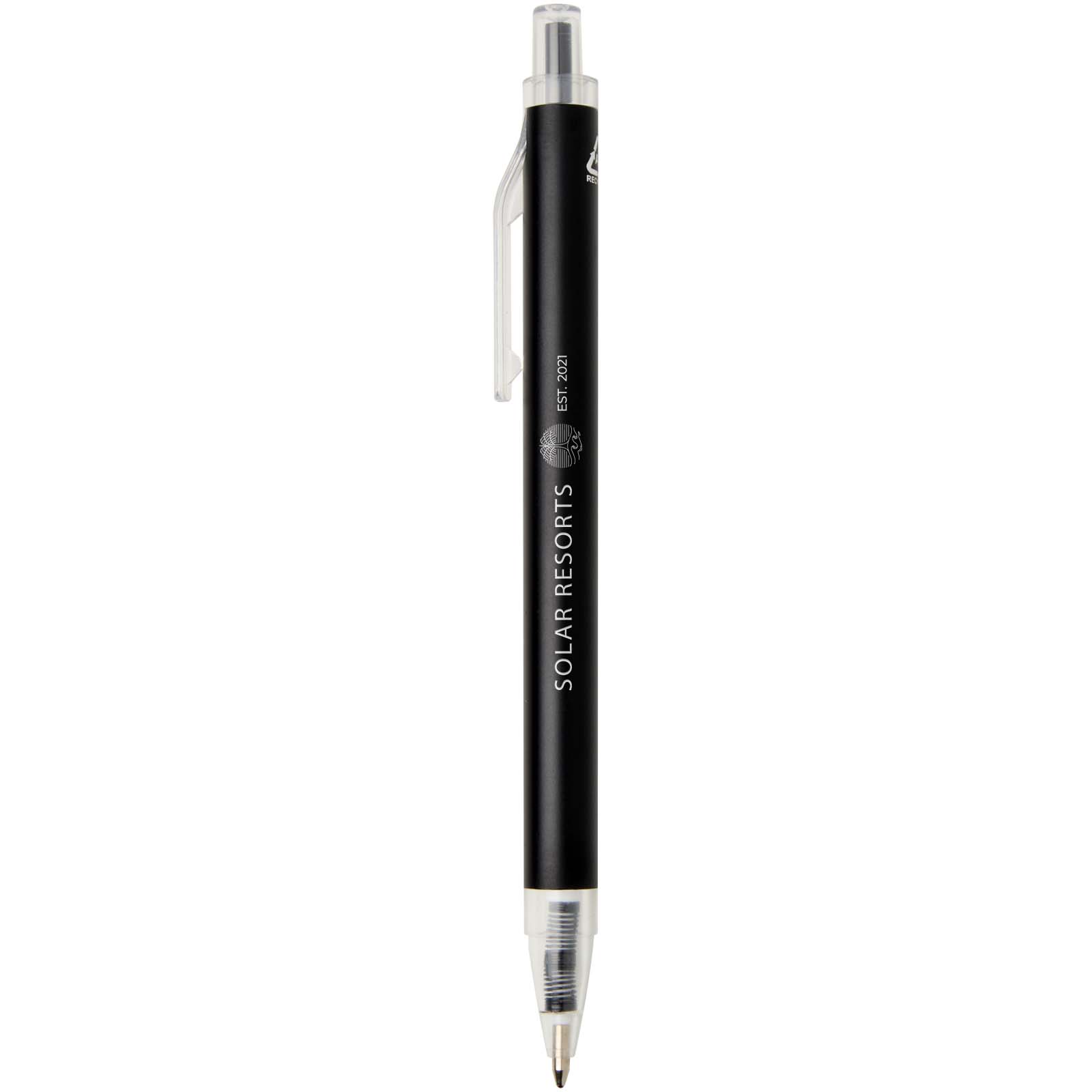 Penna a sfera in alluminio riciclato Spectrum (inchiostro blu)