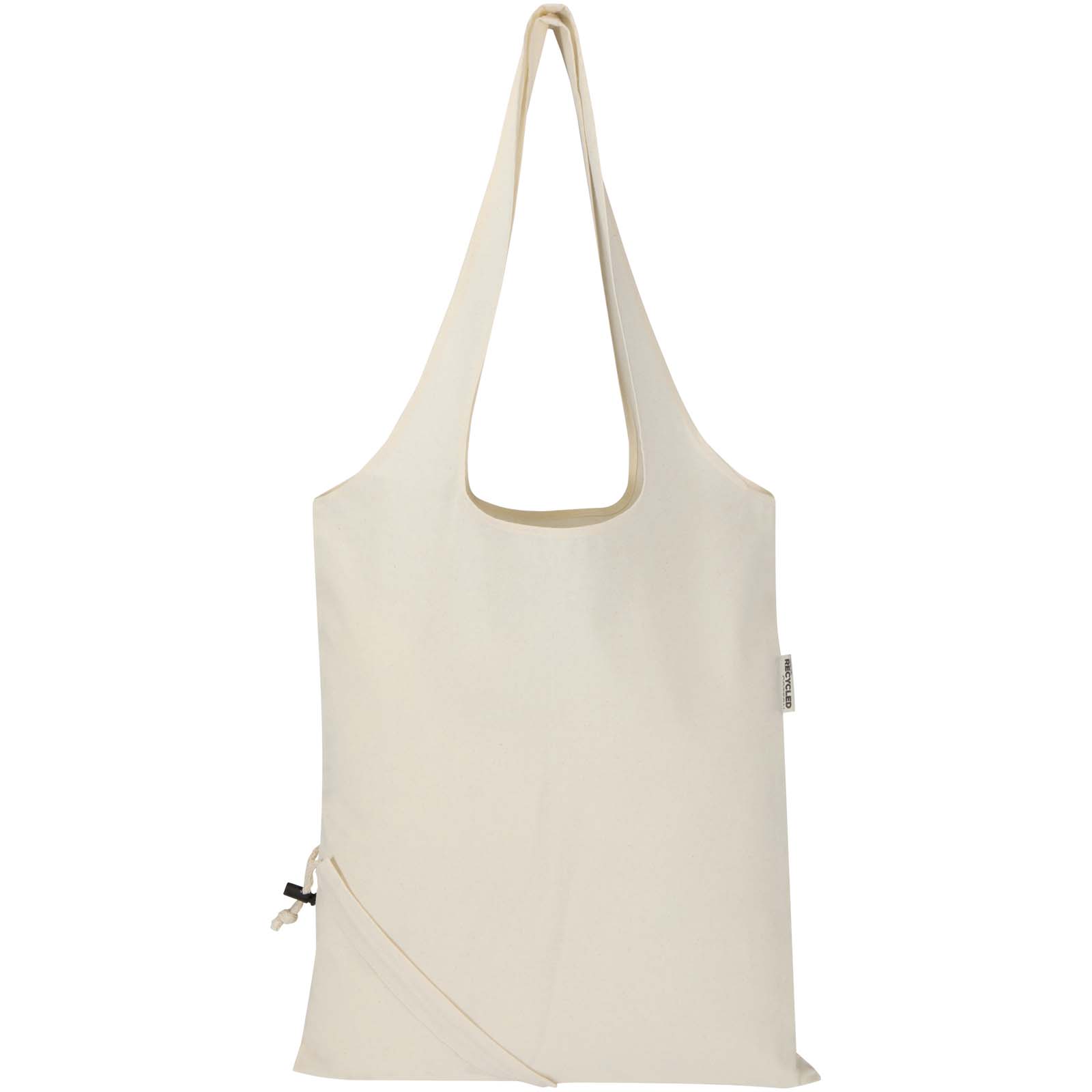 Borsa tote pieghevole in misto cotone riciclato certificato GRS da 140 g/m² Madras Blend- 7L