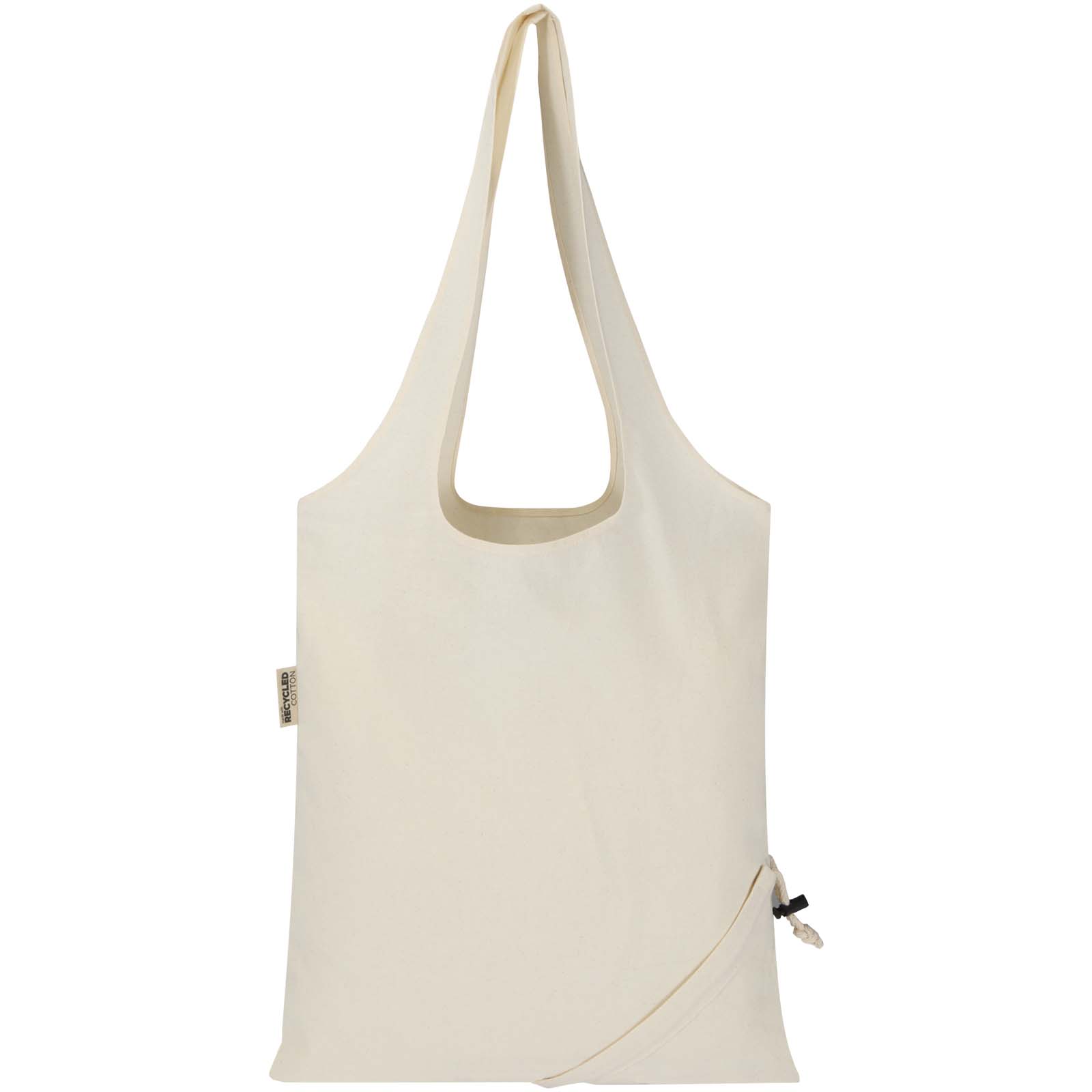 Borsa tote pieghevole in misto cotone riciclato certificato GRS da 140 g/m² Madras Blend- 7L