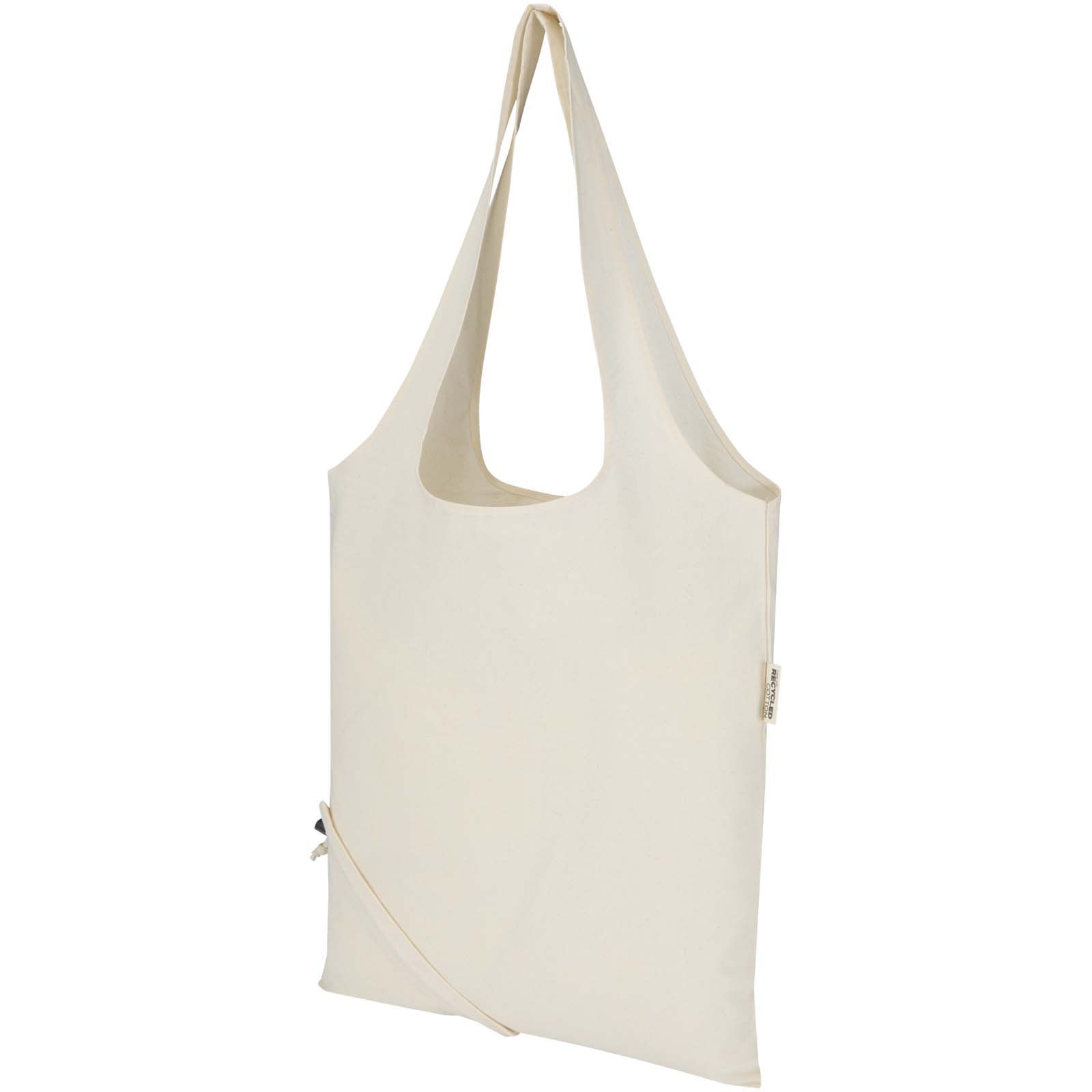 Borsa tote pieghevole in misto cotone riciclato certificato GRS da 140 g/m² Madras Blend- 7L