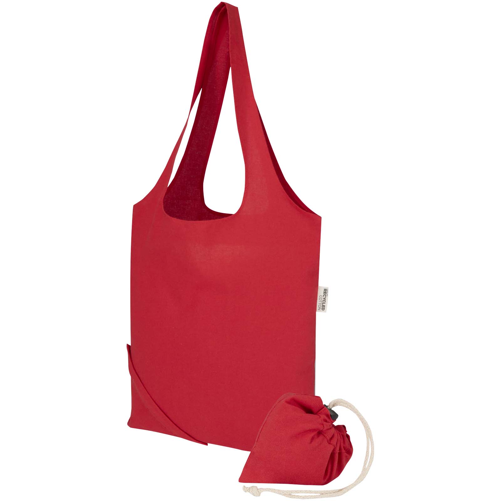 Borsa tote pieghevole in misto cotone riciclato certificato GRS da 140 g/m² Madras Blend- 7L