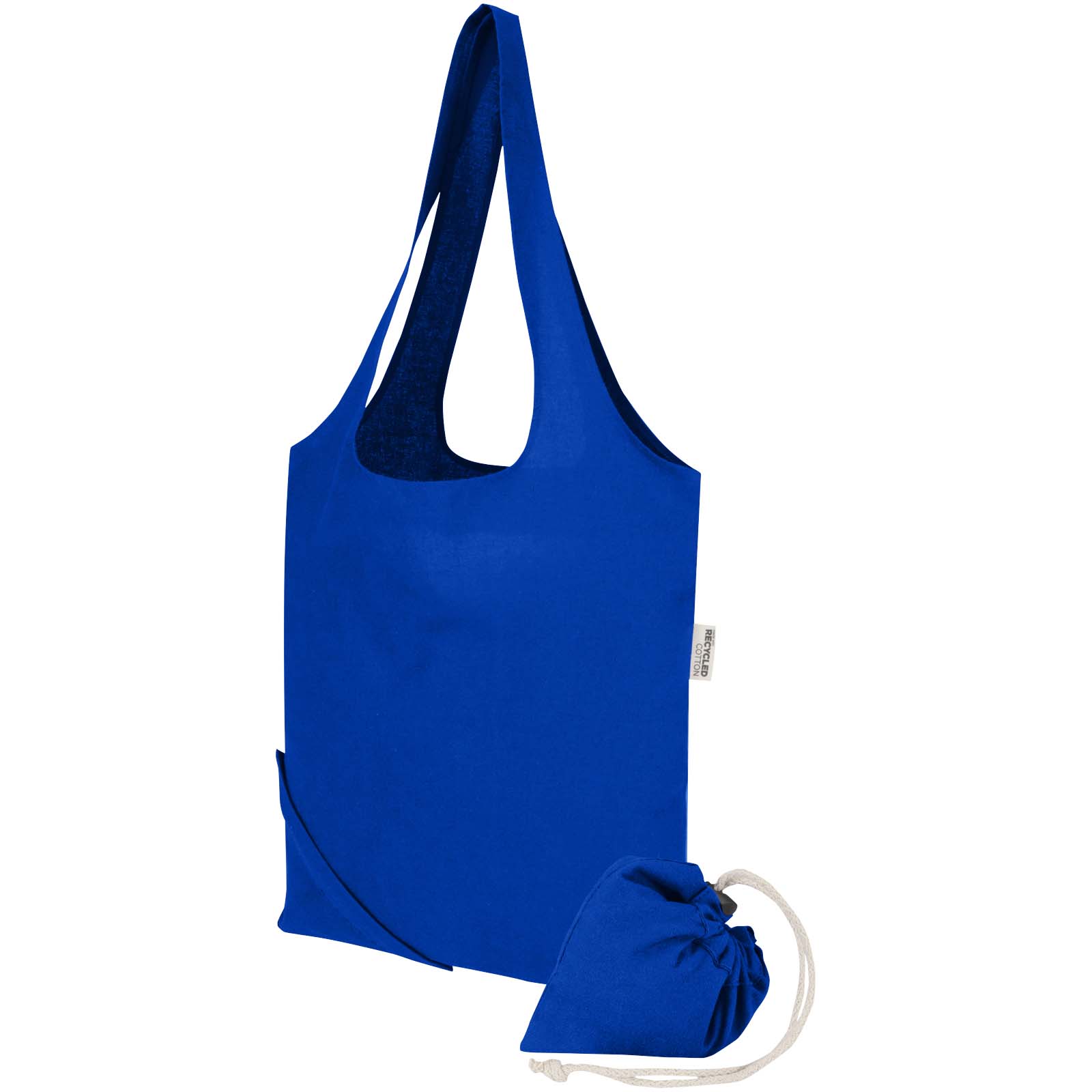 Borsa tote pieghevole in misto cotone riciclato certificato GRS da 140 g/m² Madras Blend- 7L