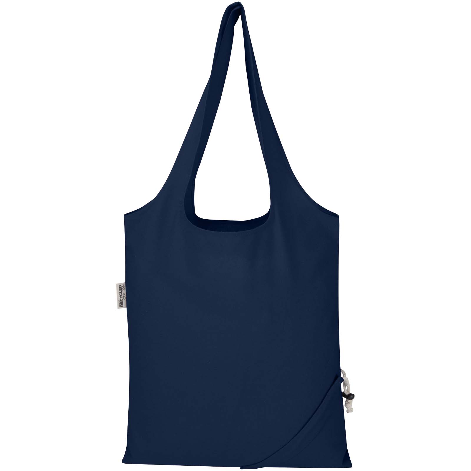 Borsa tote pieghevole in misto cotone riciclato certificato GRS da 140 g/m² Madras Blend- 7L