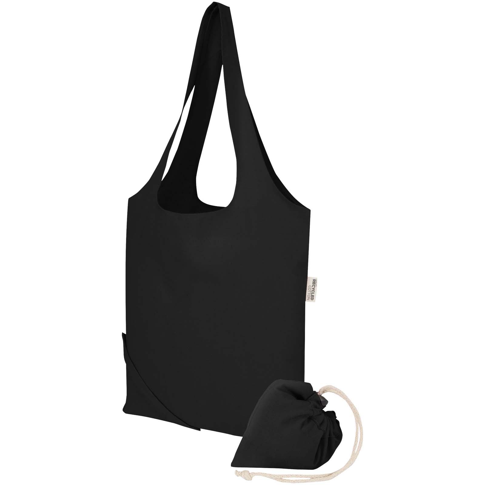 Borsa tote pieghevole in misto cotone riciclato certificato GRS da 140 g/m² Madras Blend- 7L