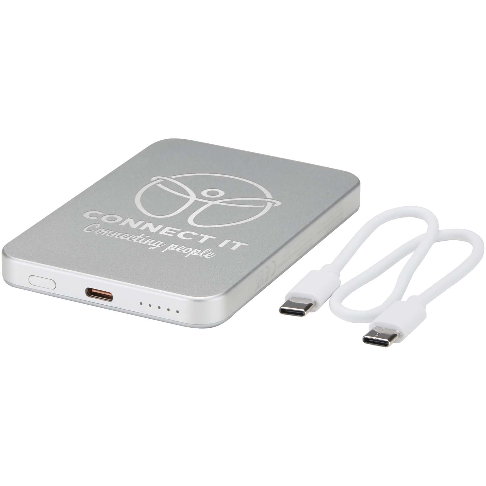 Power bank magnetico da 5000 mAh in alluminio riciclato RCS Avis 