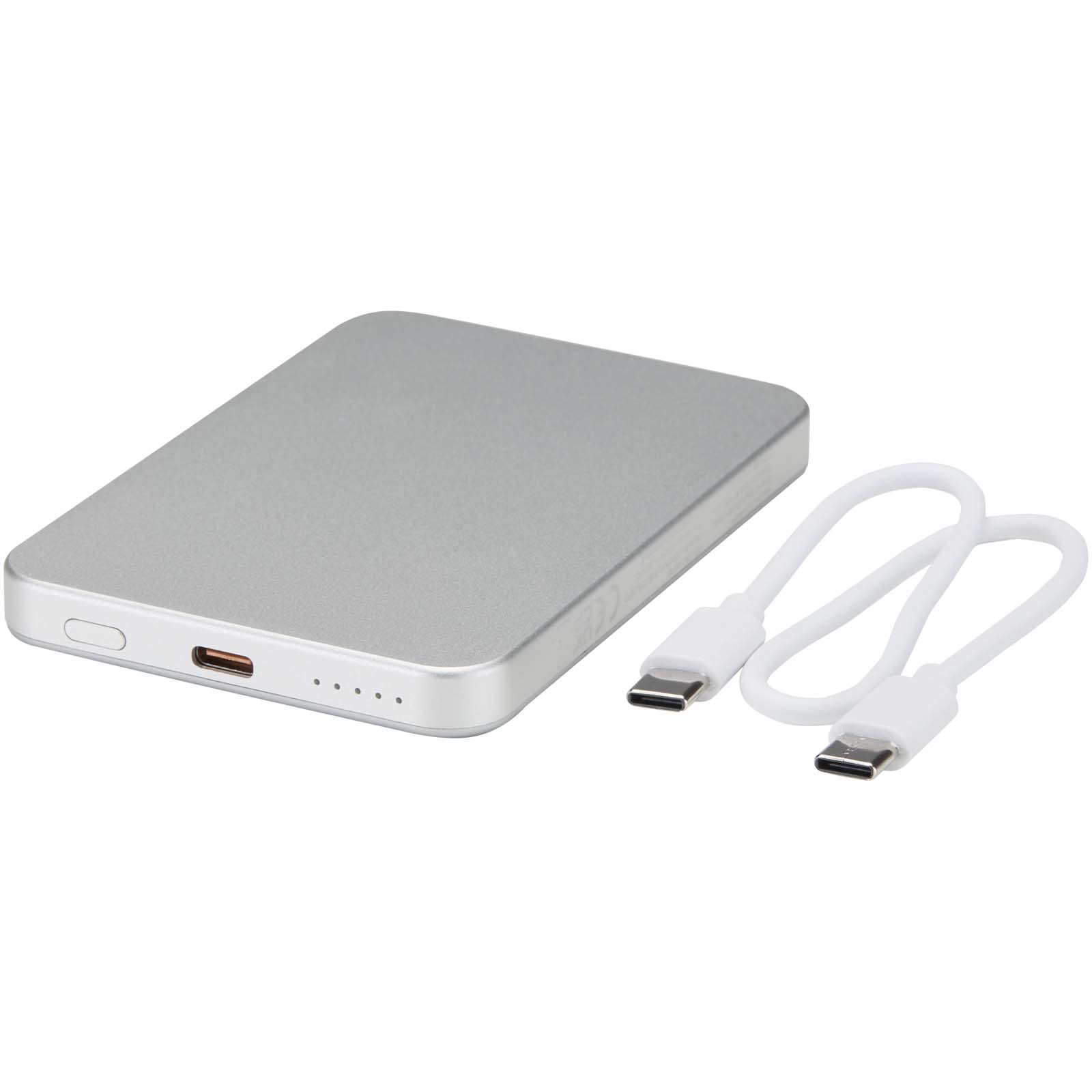 Power bank magnetico da 5000 mAh in alluminio riciclato RCS Avis 