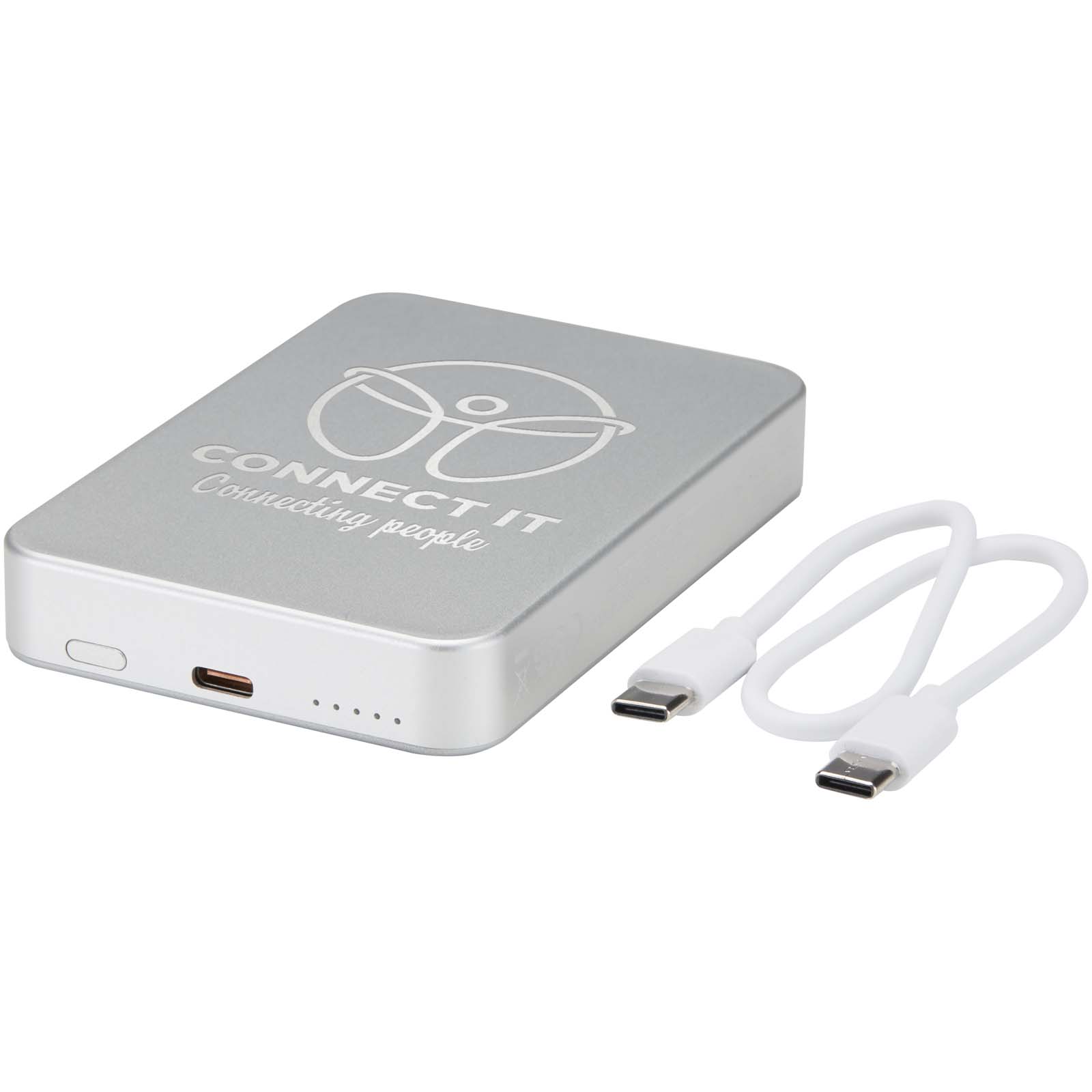 Power bank magnetico da 10.000 mAh in alluminio riciclato RCS Avis 