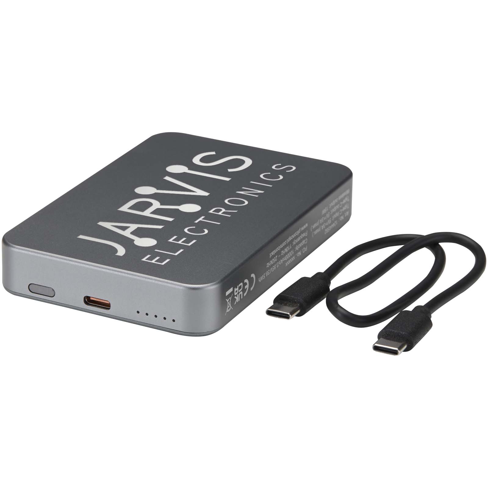 Power bank magnetico da 10.000 mAh in alluminio riciclato RCS Avis 