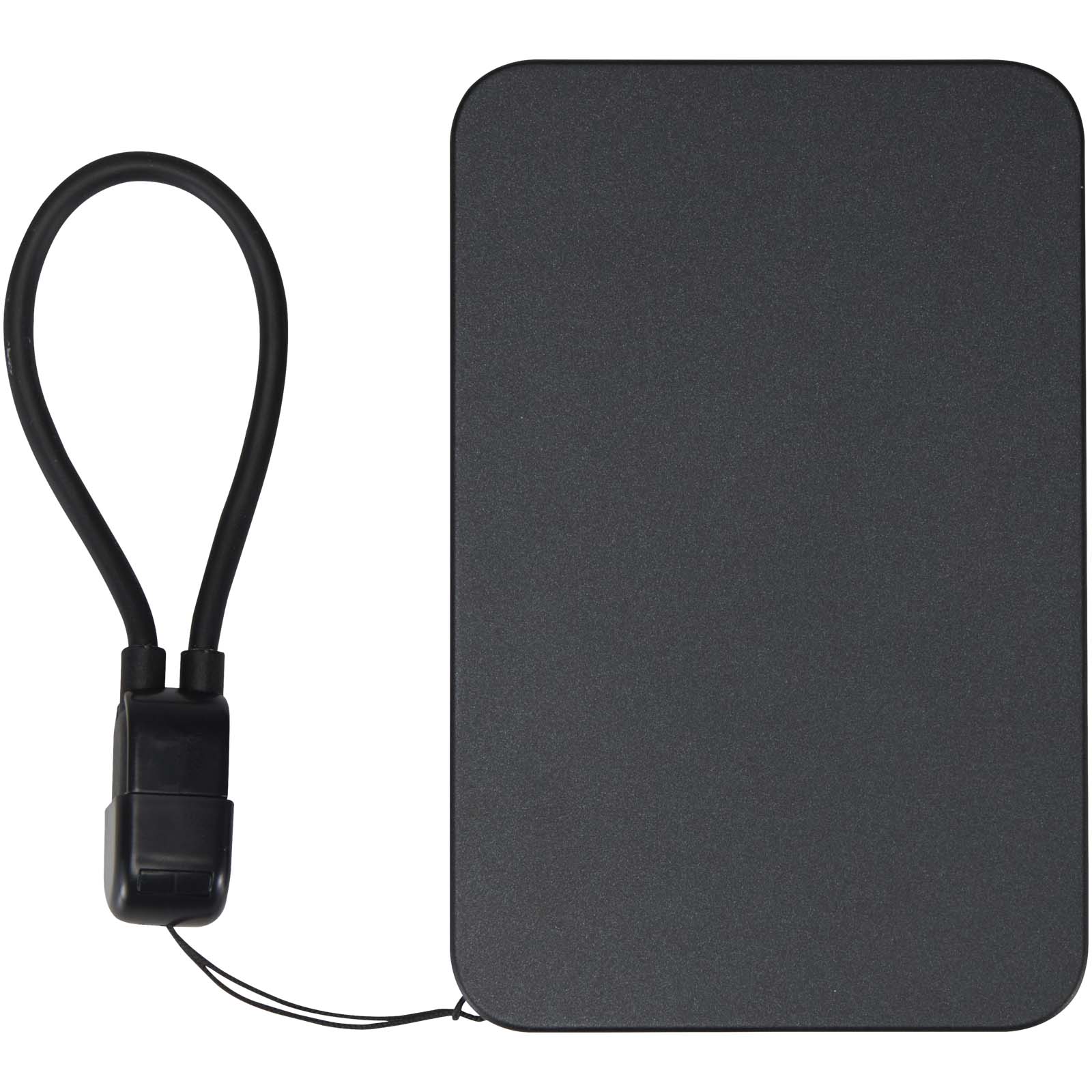 Power bank magnetico da 5000 mAh in plastica riciclata con lanyard SMART