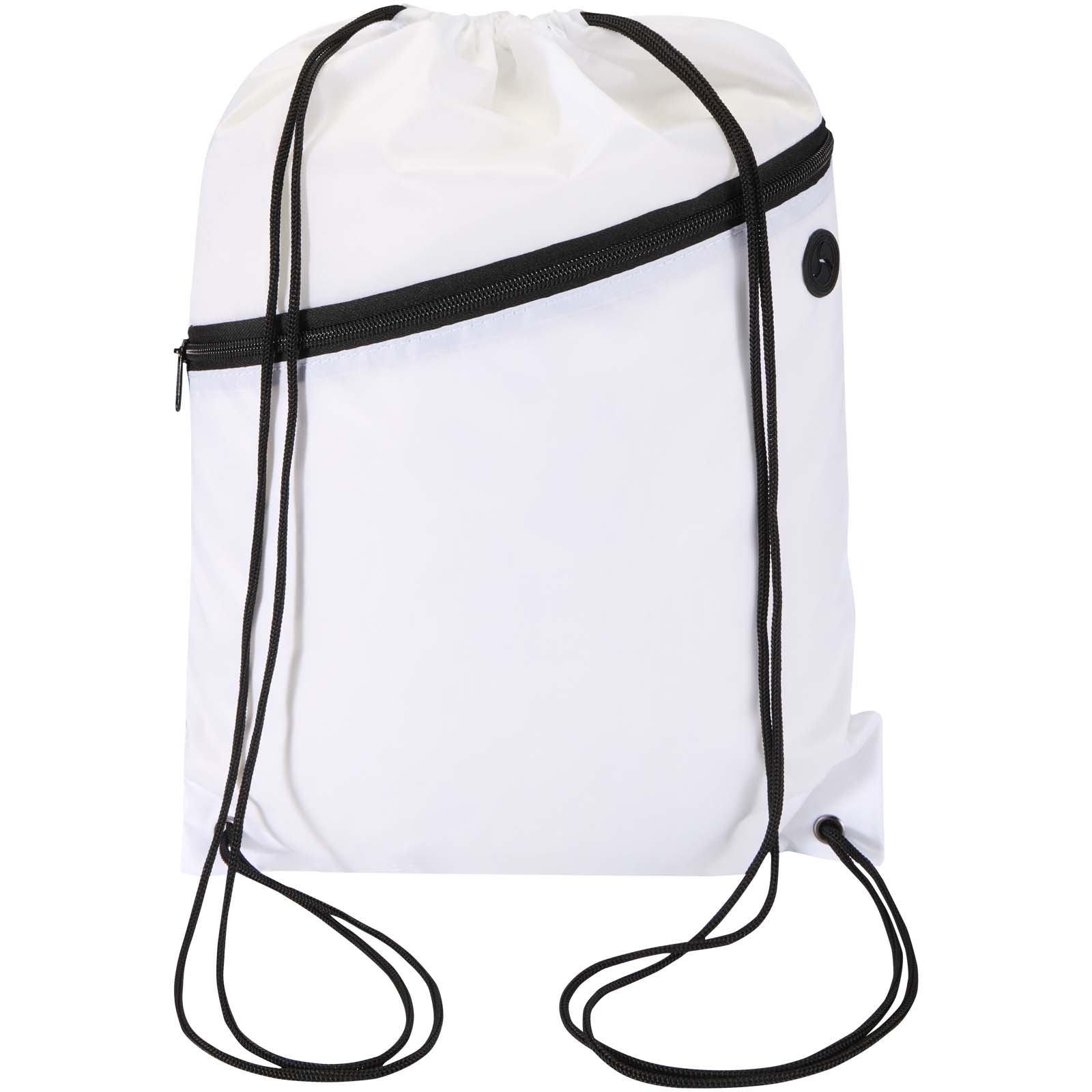 Borsa con coulisse in RPET con tasca frontale con cerniera Oriole - 5L