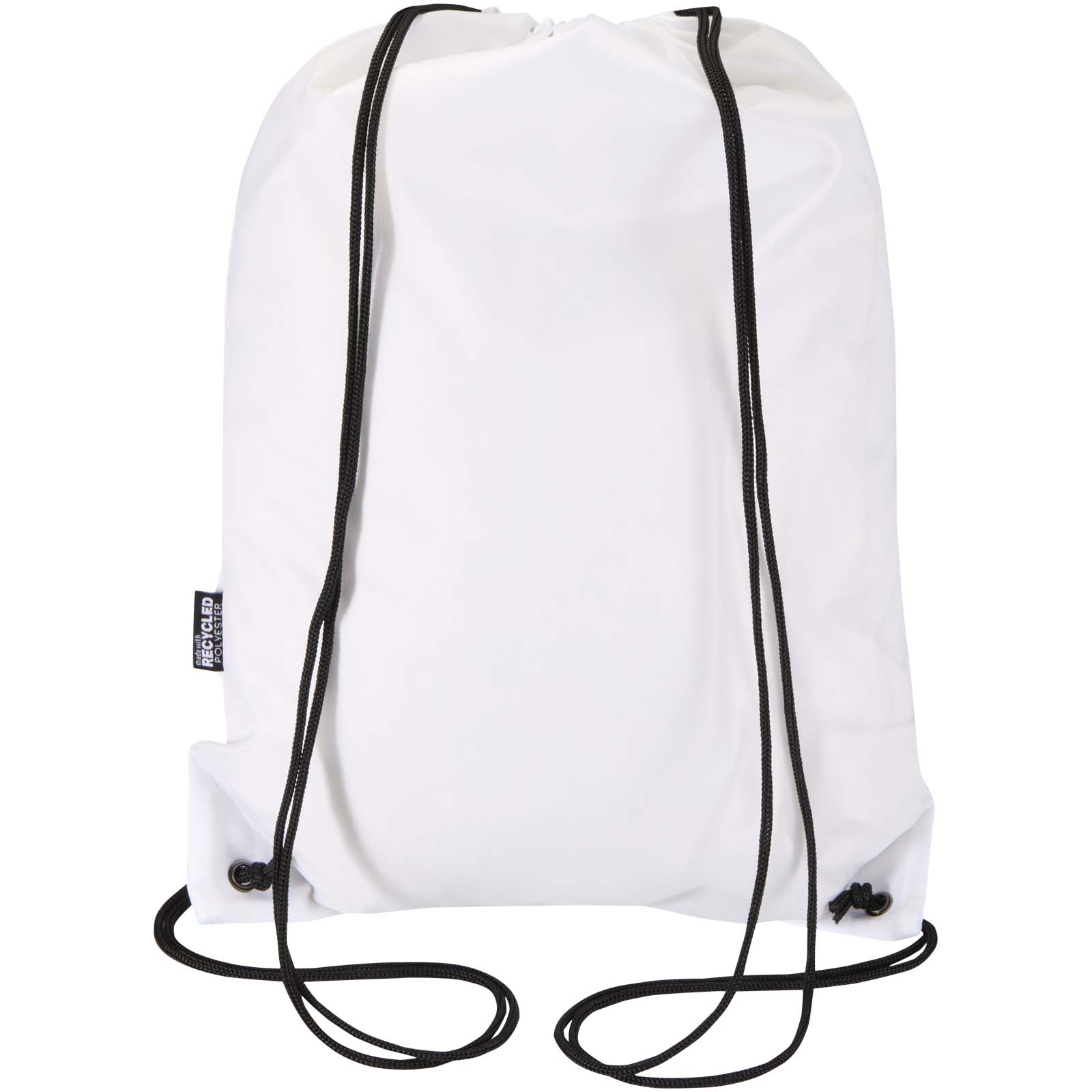 Borsa con coulisse in RPET con tasca frontale con cerniera Oriole - 5L
