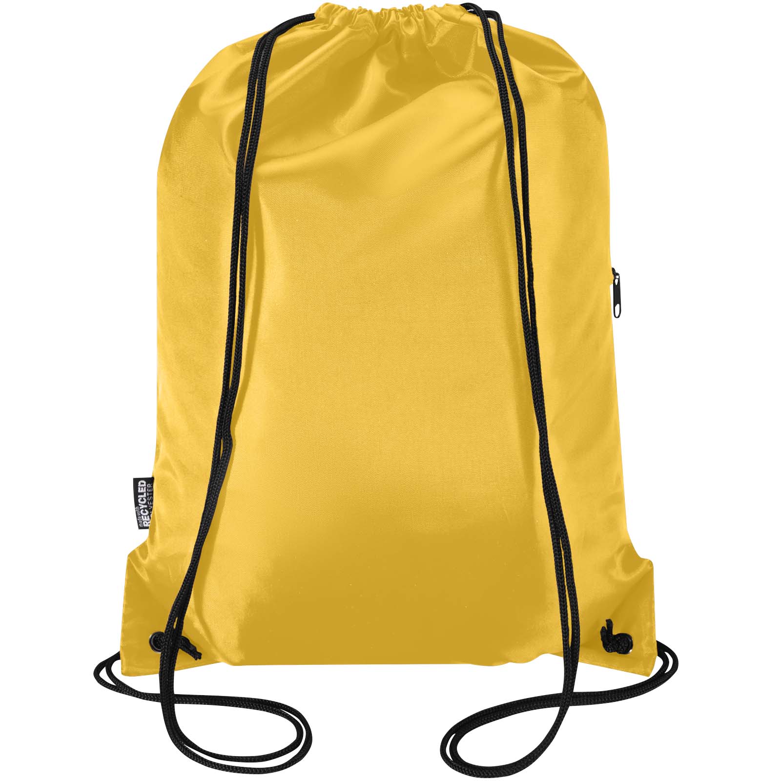Borsa con coulisse in RPET con tasca frontale con cerniera Oriole - 5L