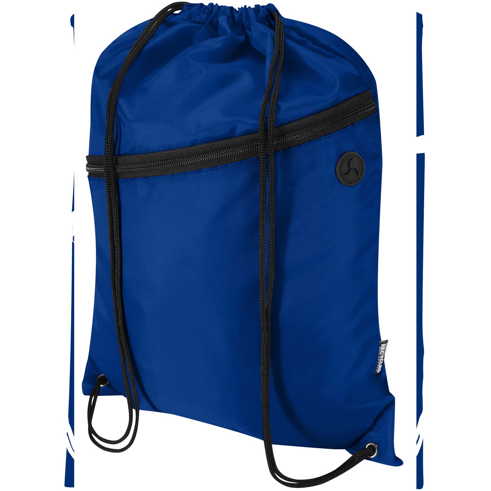 Borsa con coulisse in RPET con tasca frontale con cerniera Oriole - 5L