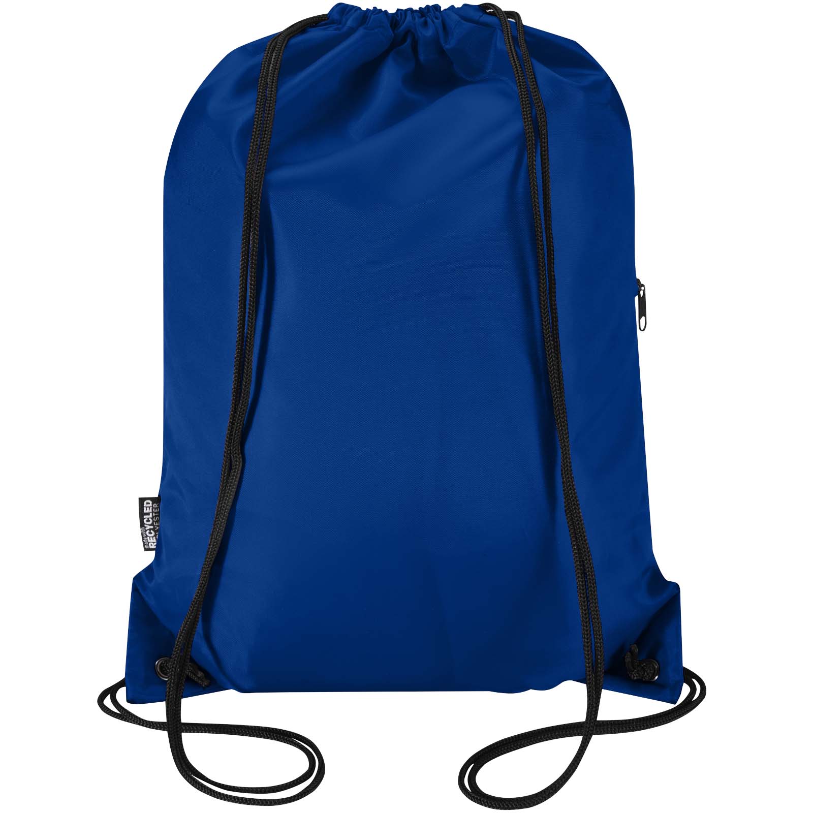 Borsa con coulisse in RPET con tasca frontale con cerniera Oriole - 5L