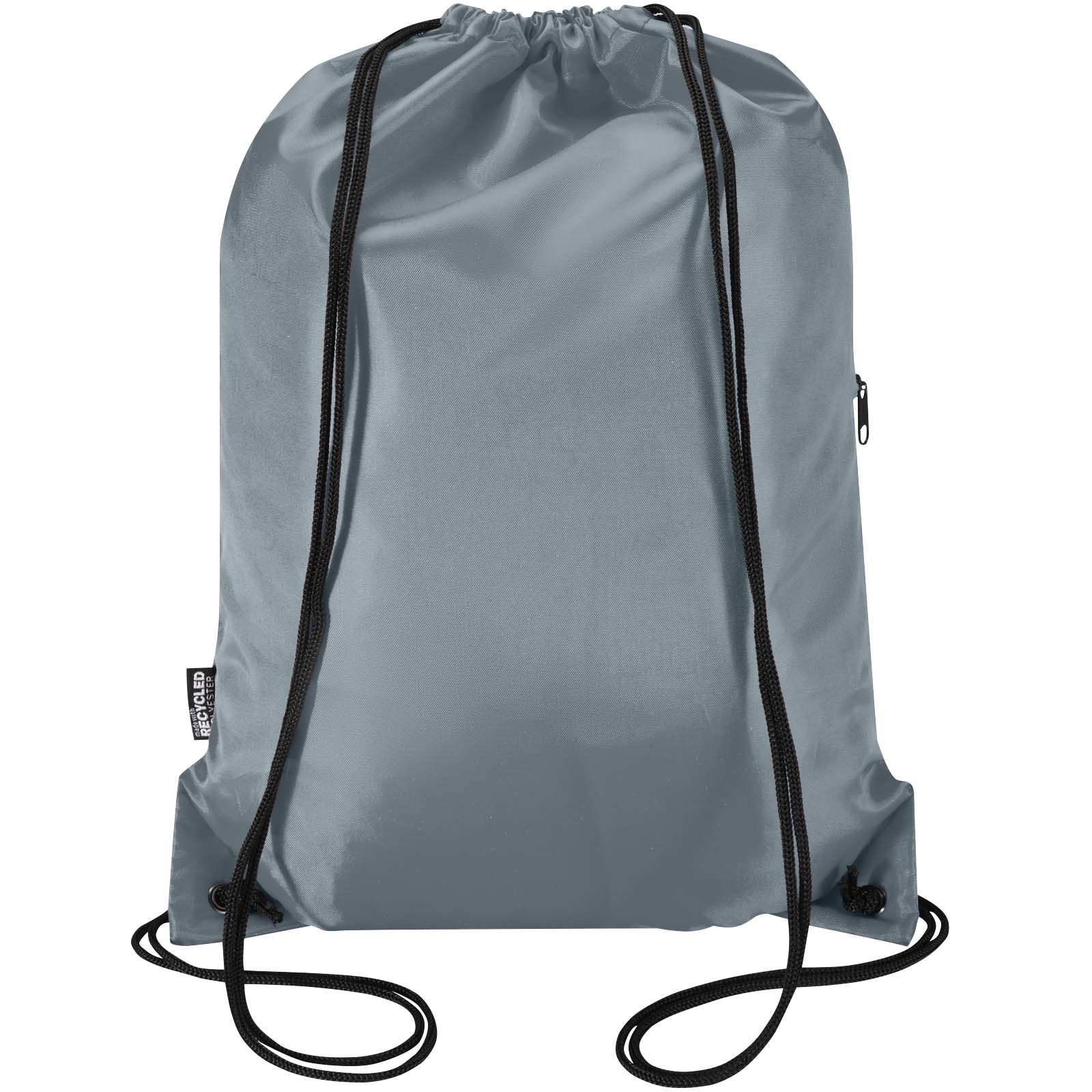 Borsa con coulisse in RPET con tasca frontale con cerniera Oriole - 5L