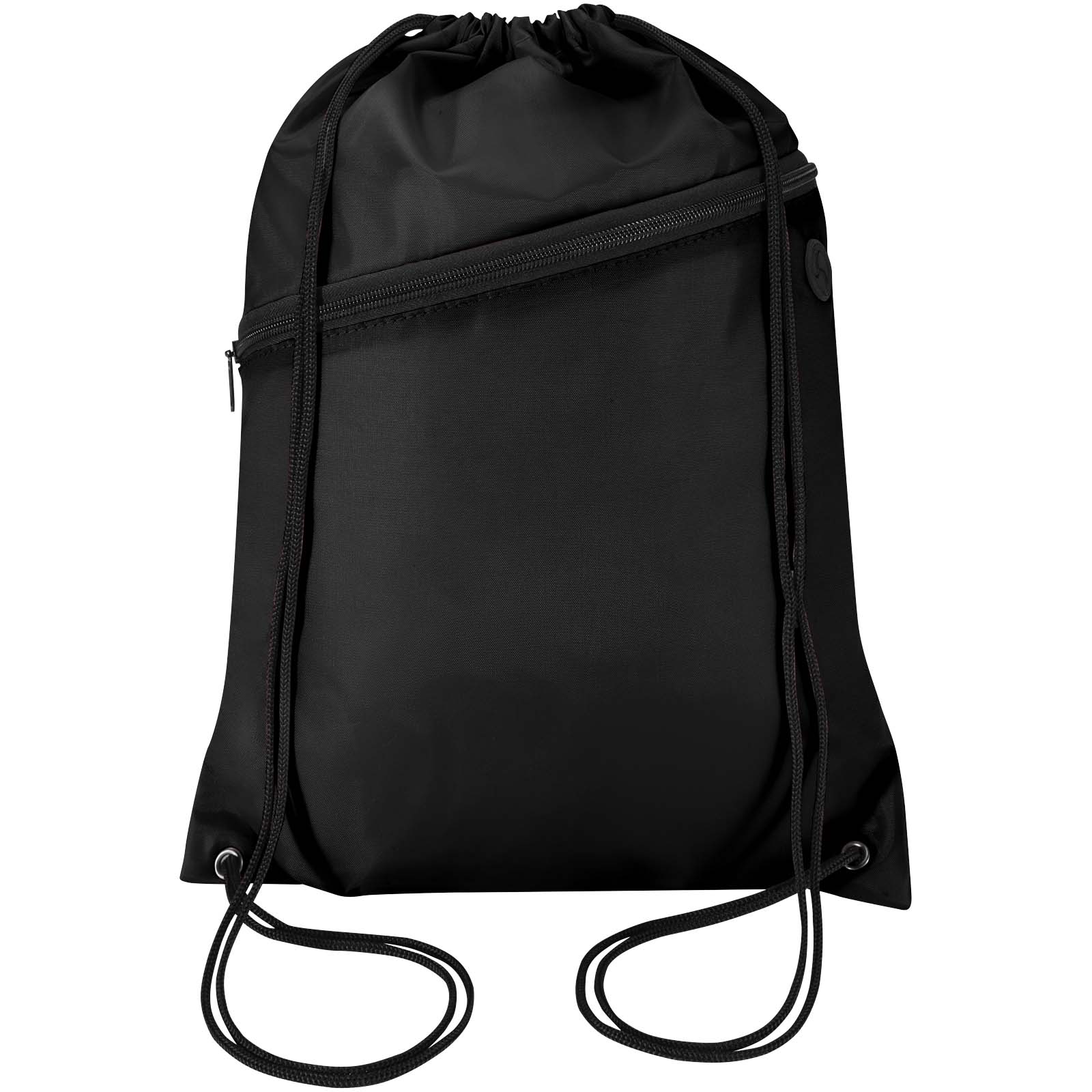 Borsa con coulisse in RPET con tasca frontale con cerniera Oriole - 5L