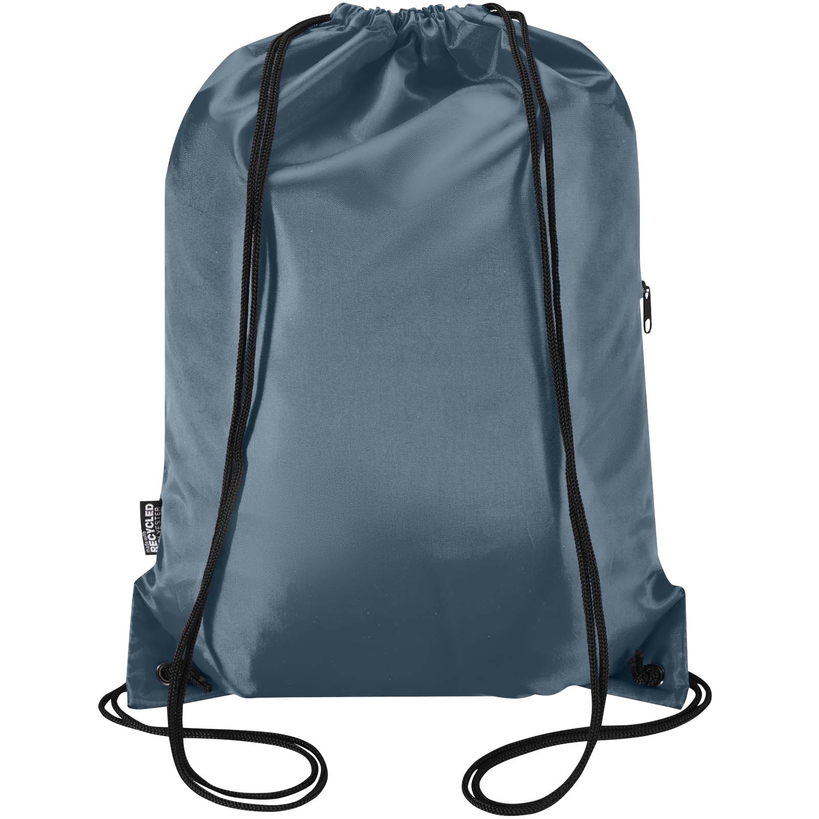 Borsa con coulisse in RPET con tasca frontale con cerniera Oriole - 5L