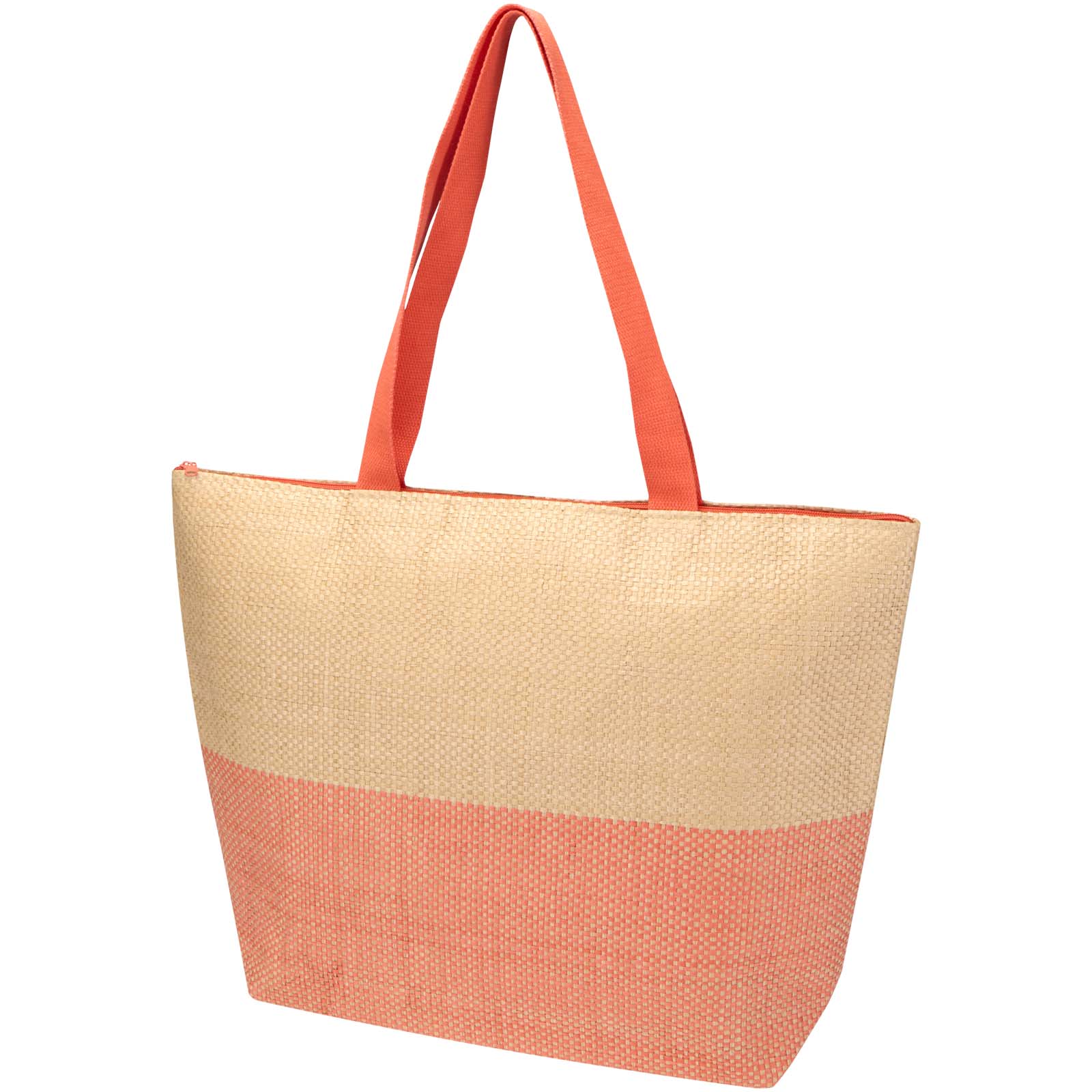 Borsa tote grande in carta paglia con cerniera Rhythm - 21L