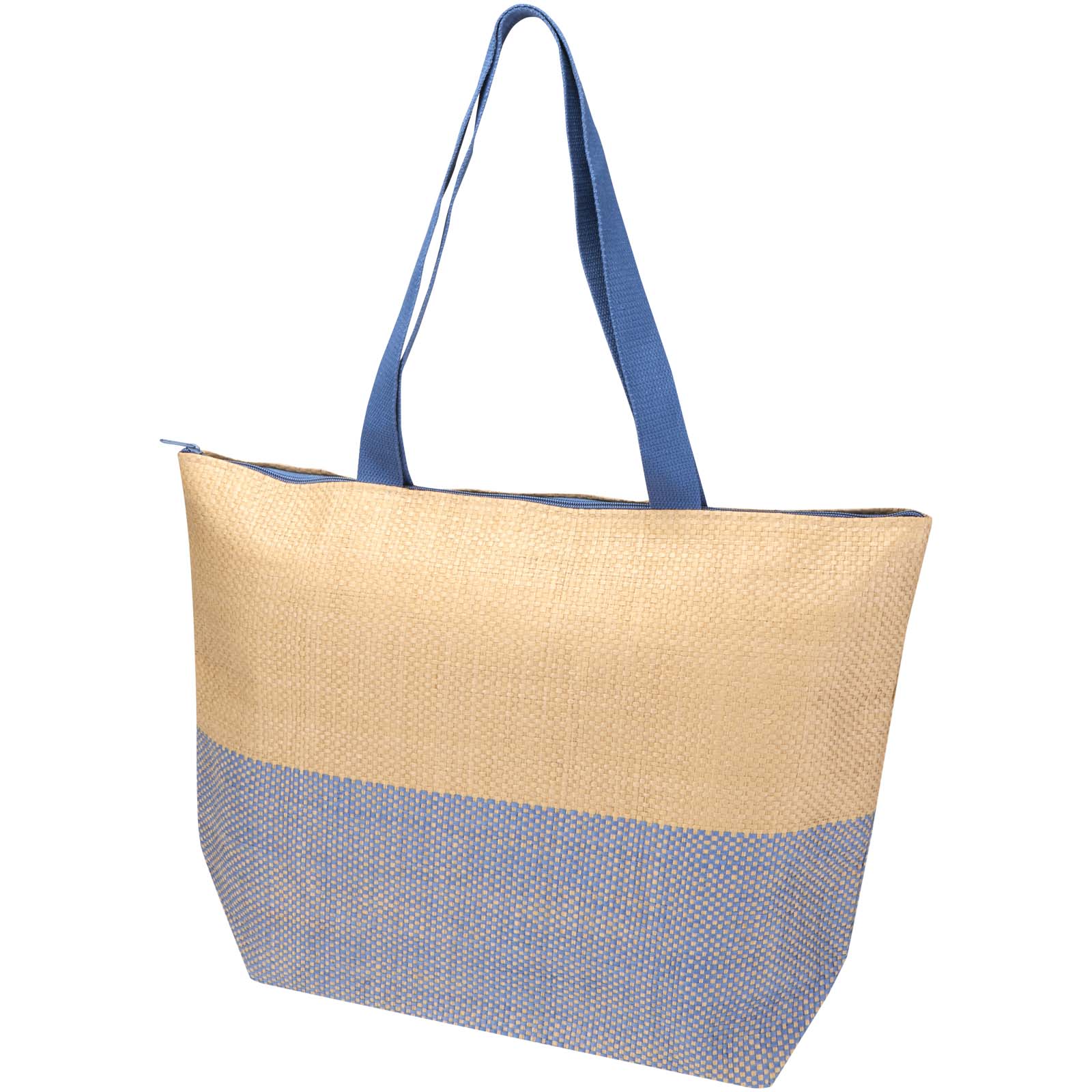 Borsa tote grande in carta paglia con cerniera Rhythm - 21L