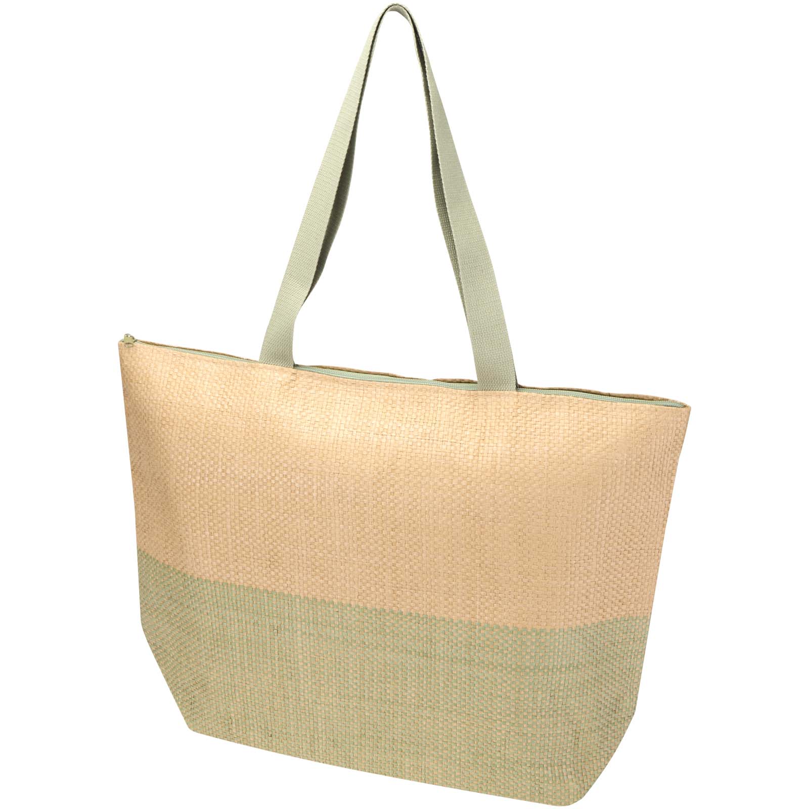 Borsa tote grande in carta paglia con cerniera Rhythm - 21L