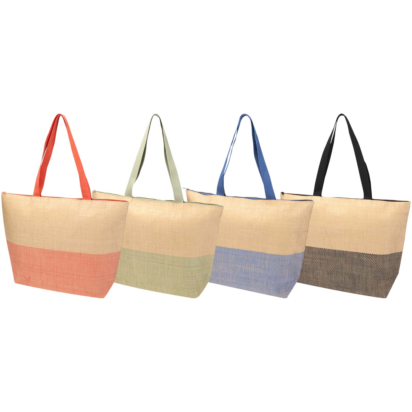 Borsa tote grande in carta paglia con cerniera Rhythm - 21L